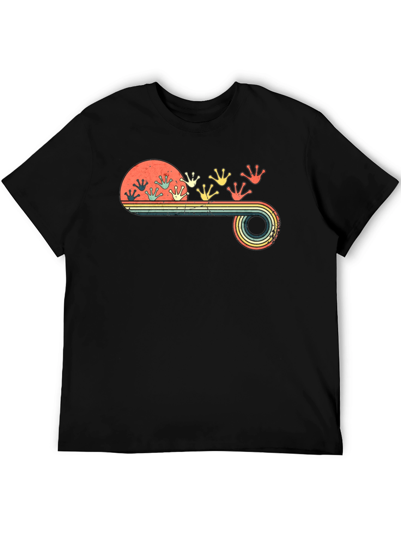 Retro Frog Footprint Graphic Tee