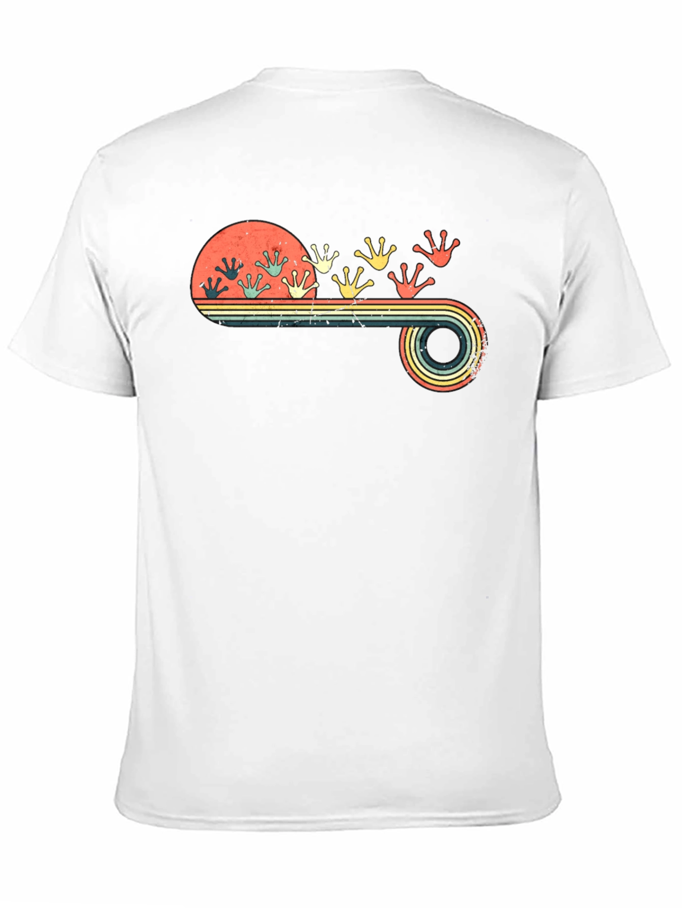 Retro Frog Footprint Graphic Tee