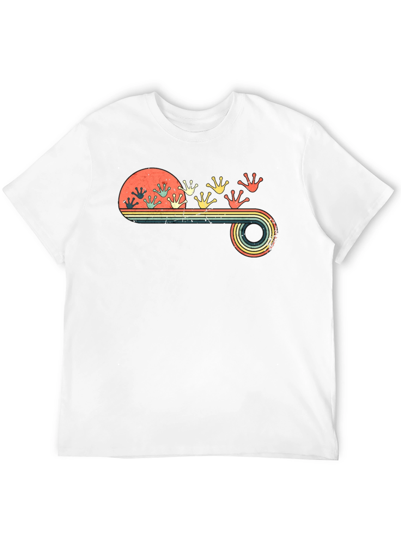Retro Frog Footprint Graphic Tee