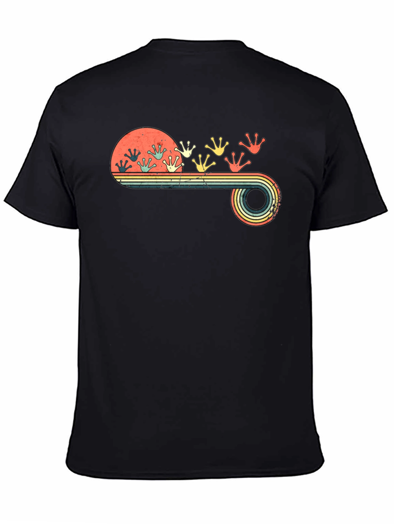 Retro Frog Footprint Graphic Tee