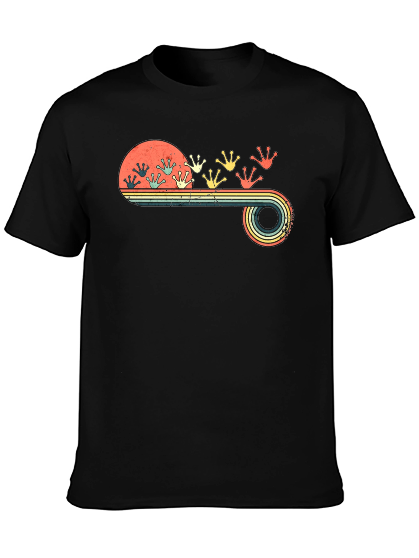 Retro Frog Footprint Graphic Tee
