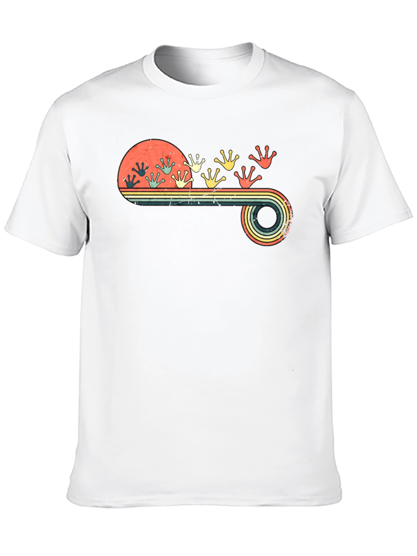 Retro Frog Footprint Graphic Tee