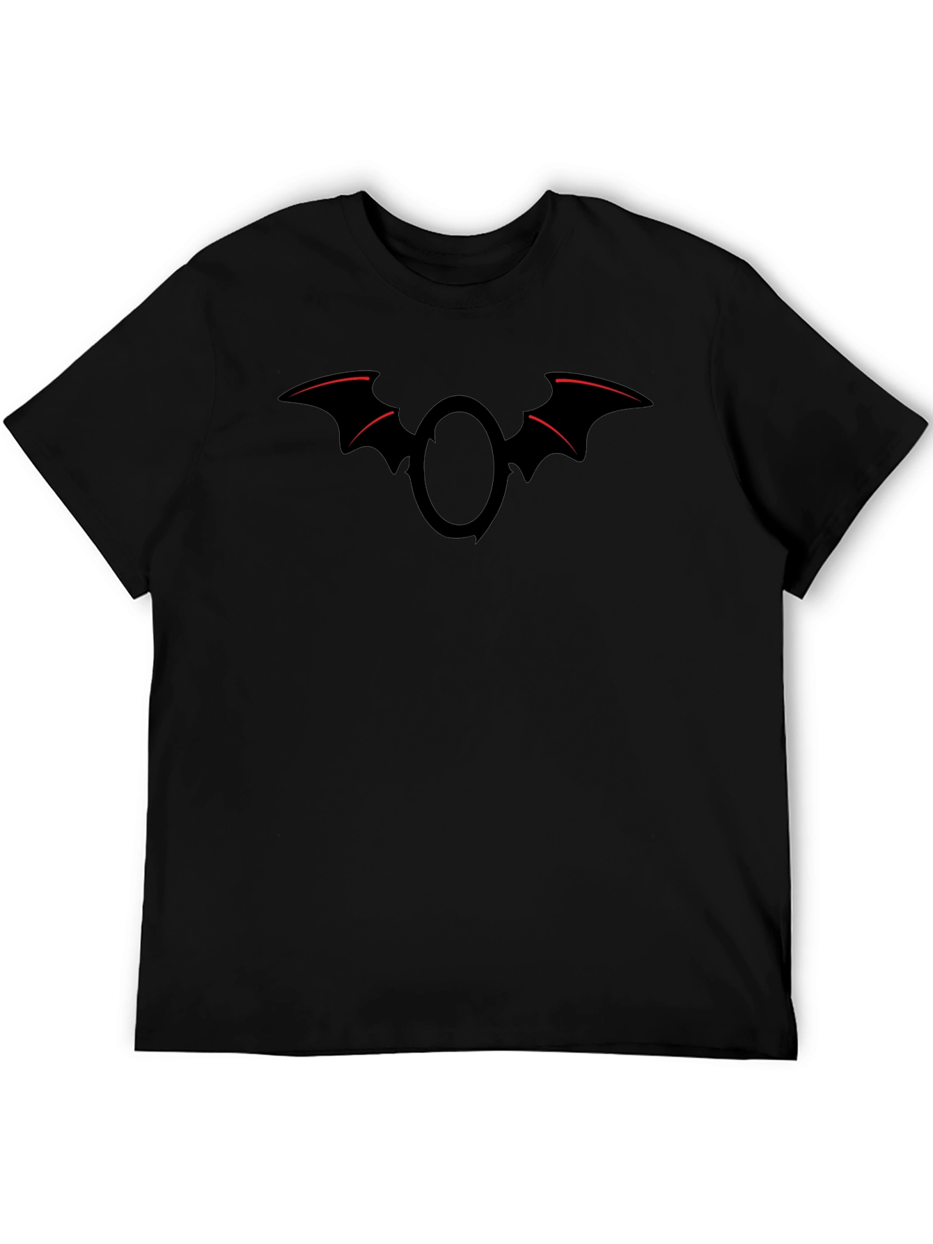Bat Wing Emblem Graphic Tee - Black