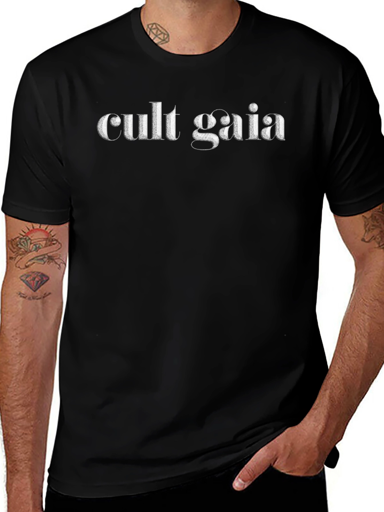 Cult Gaia Graphic Tee - Stylish Black Cotton T-Shirt