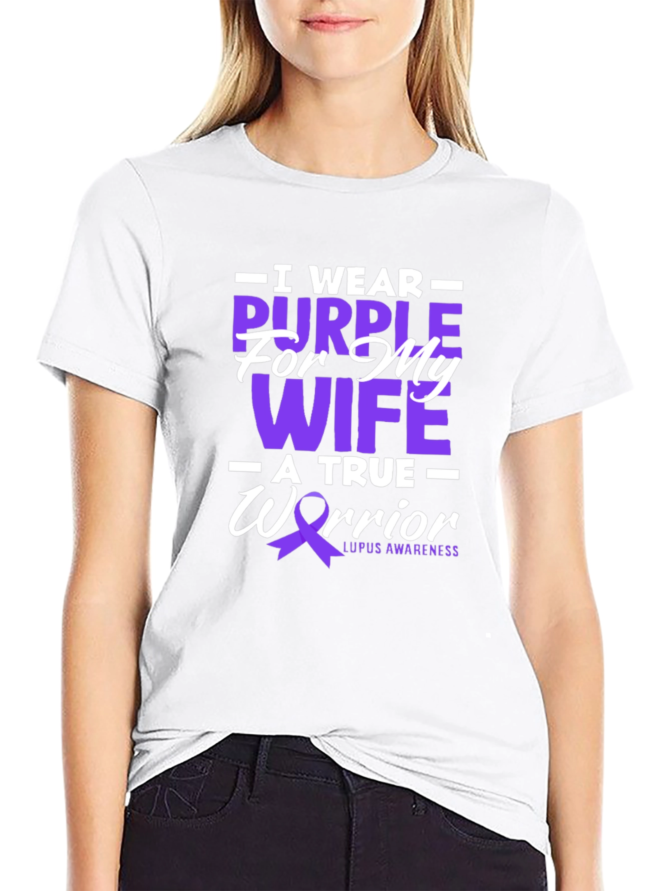 Purple for My Wife Lupus Awareness T-Shirt
