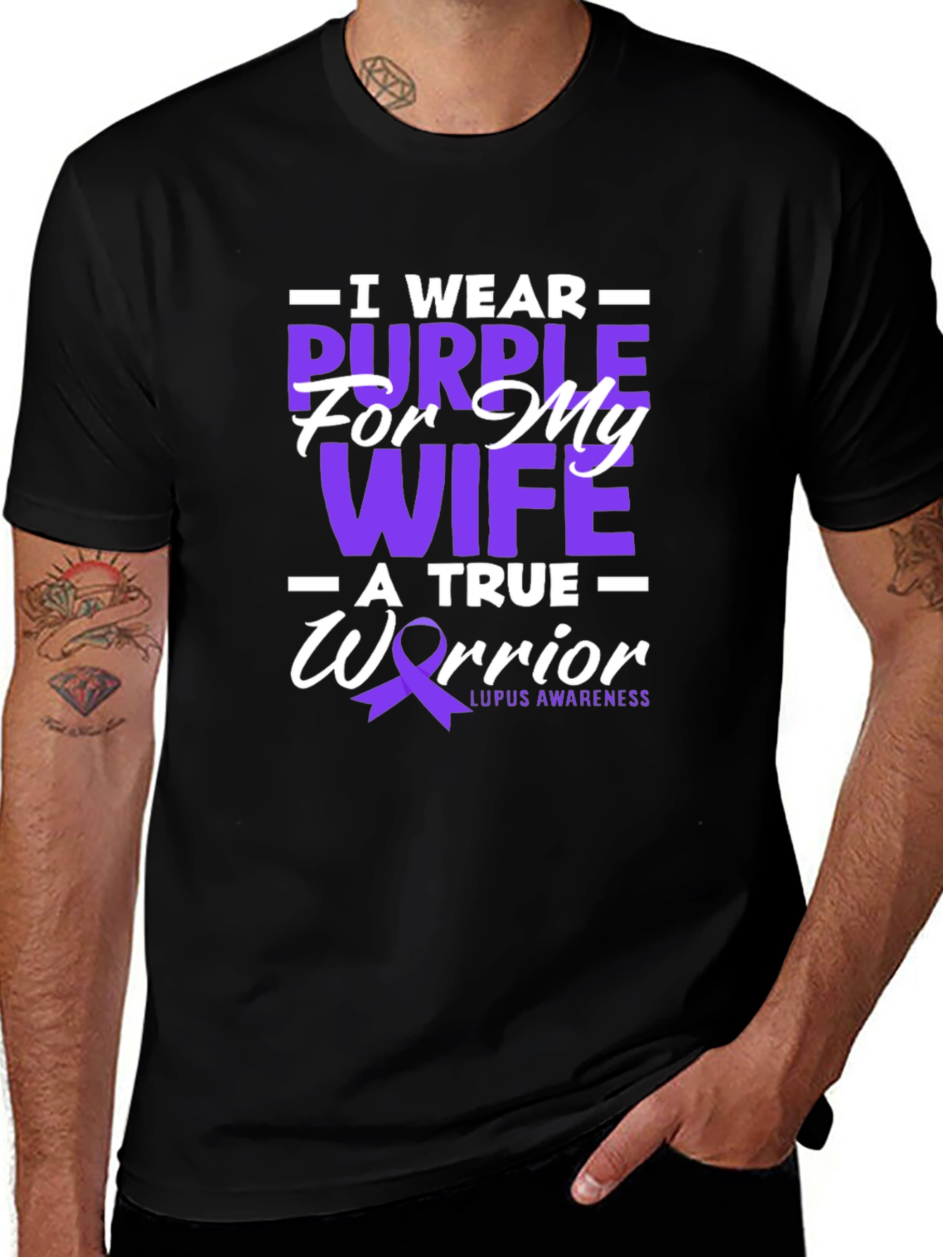 Purple for My Wife Lupus Awareness T-Shirt