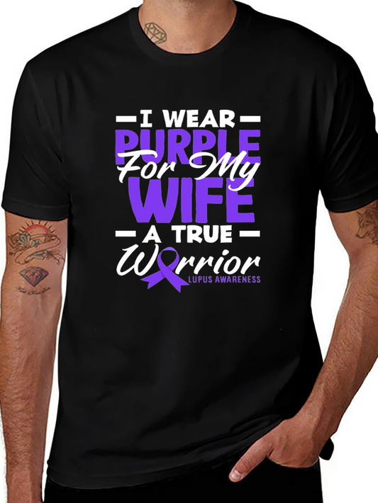 Purple for My Wife Lupus Awareness T-Shirt