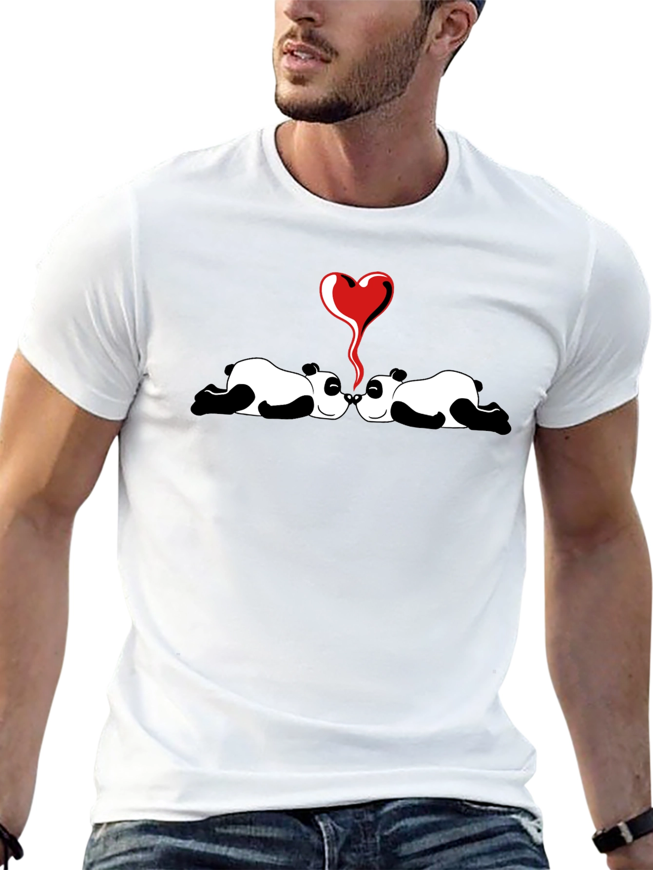 Panda Love Graphic Tee - Cute and Comfortable
