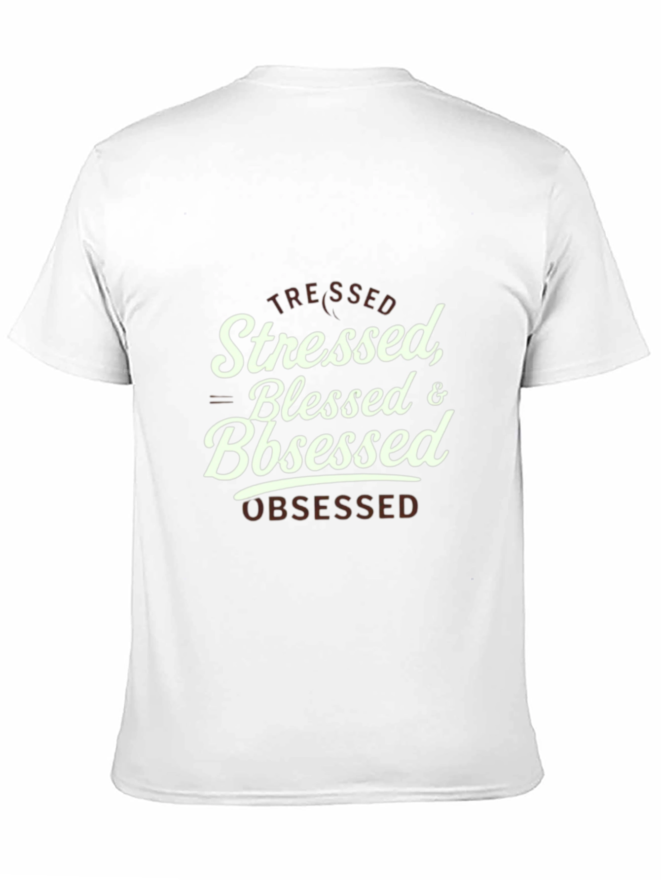 Stressed Blessed Obsessed Black Graphic Tee