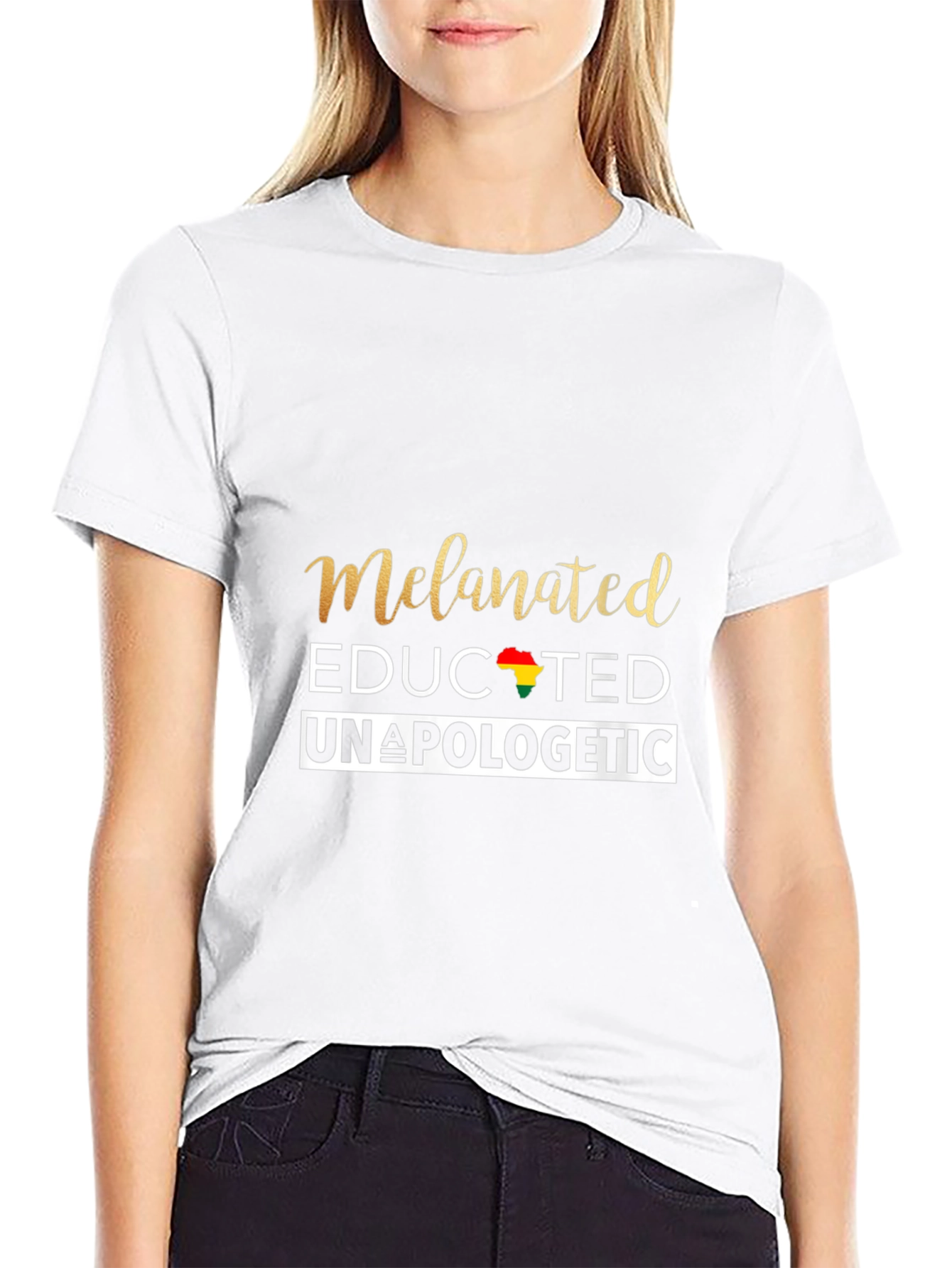 Melanated Educated Unapologetic Graphic T-Shirt