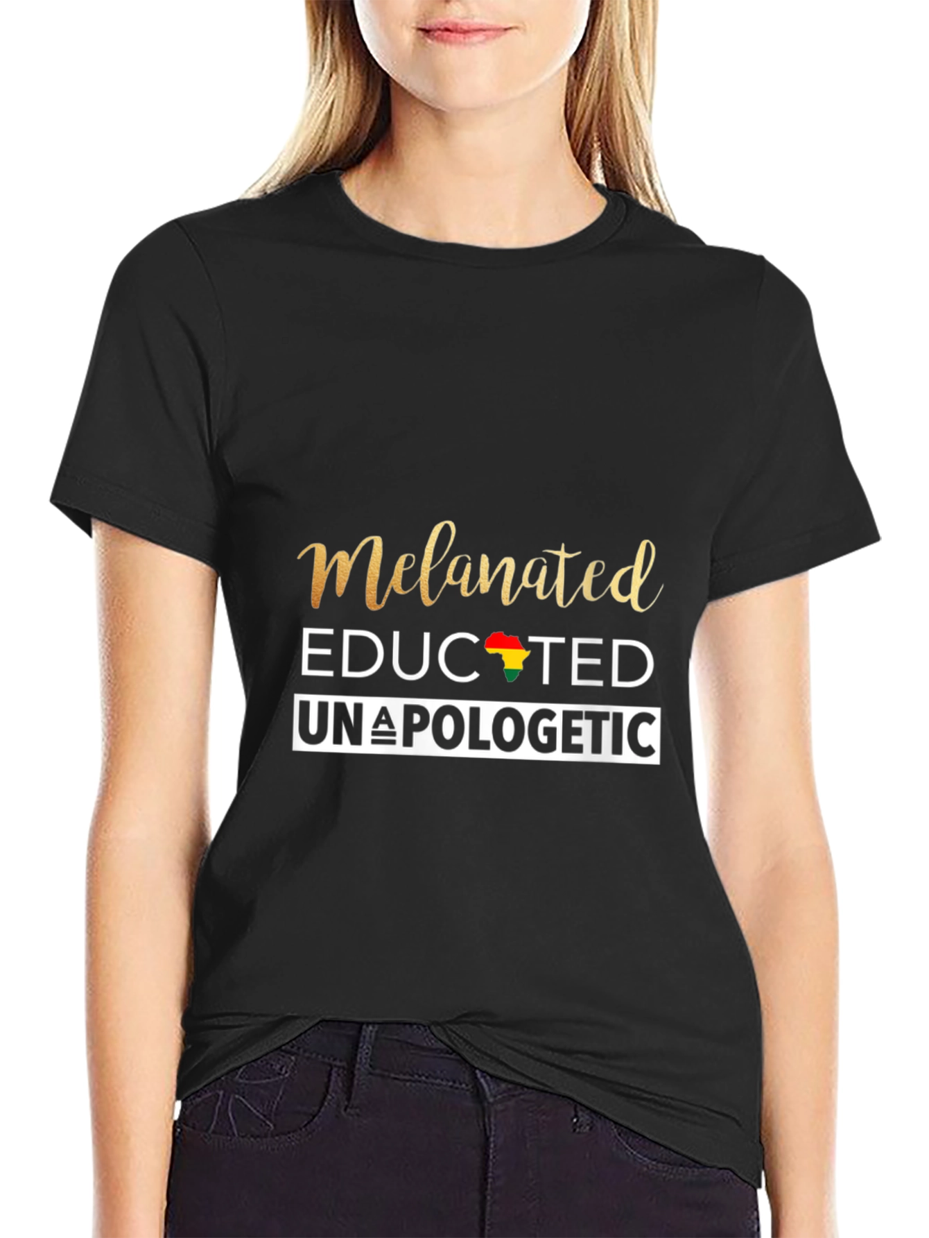 Melanated Educated Unapologetic Graphic T-Shirt