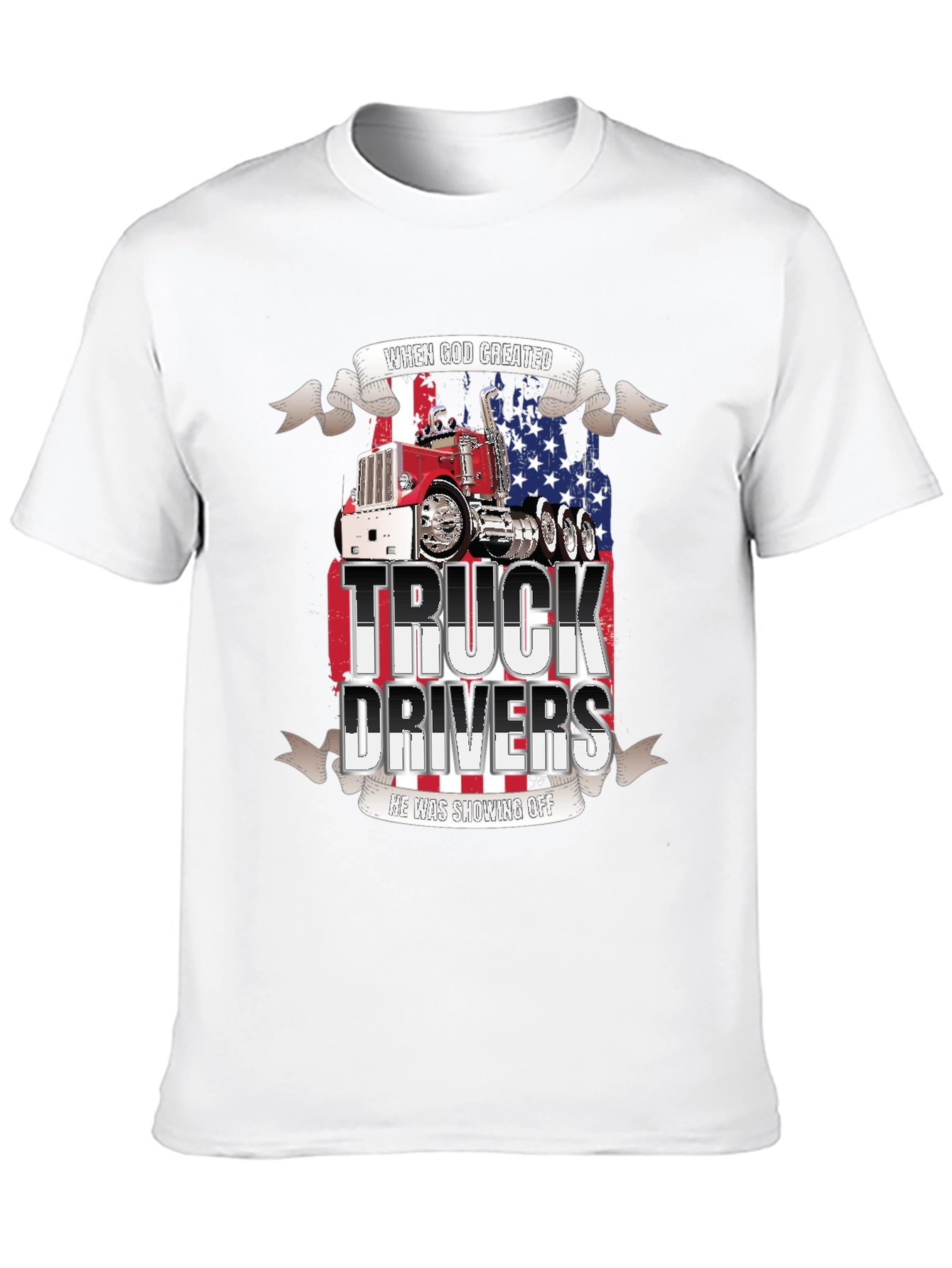 Truck Driver T-Shirt: Patriotic Graphic Tee