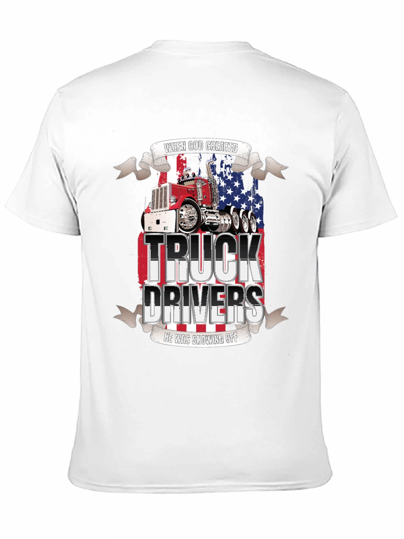 Truck Driver T-Shirt: Patriotic Graphic Tee