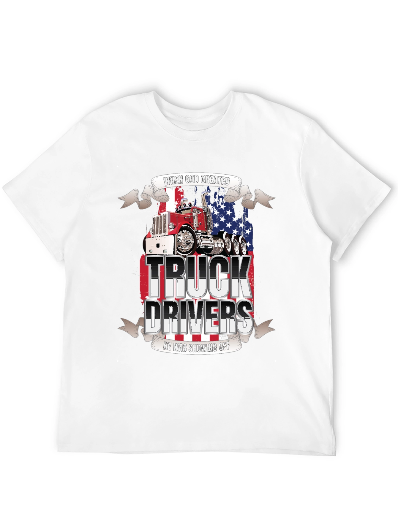 Truck Driver T-Shirt: Patriotic Graphic Tee