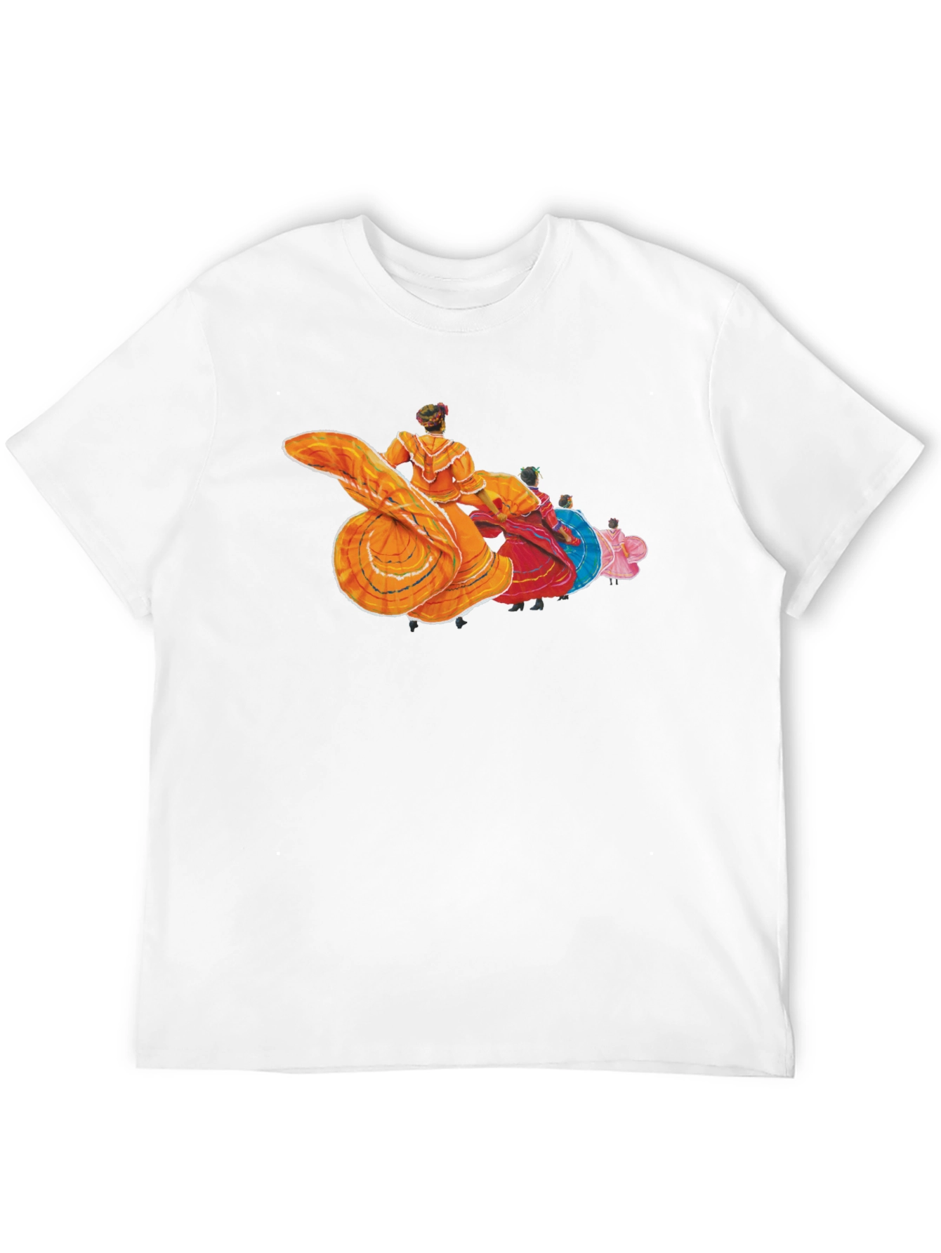 Dancing Ladies Graphic Tee - Black Cotton T-Shirt