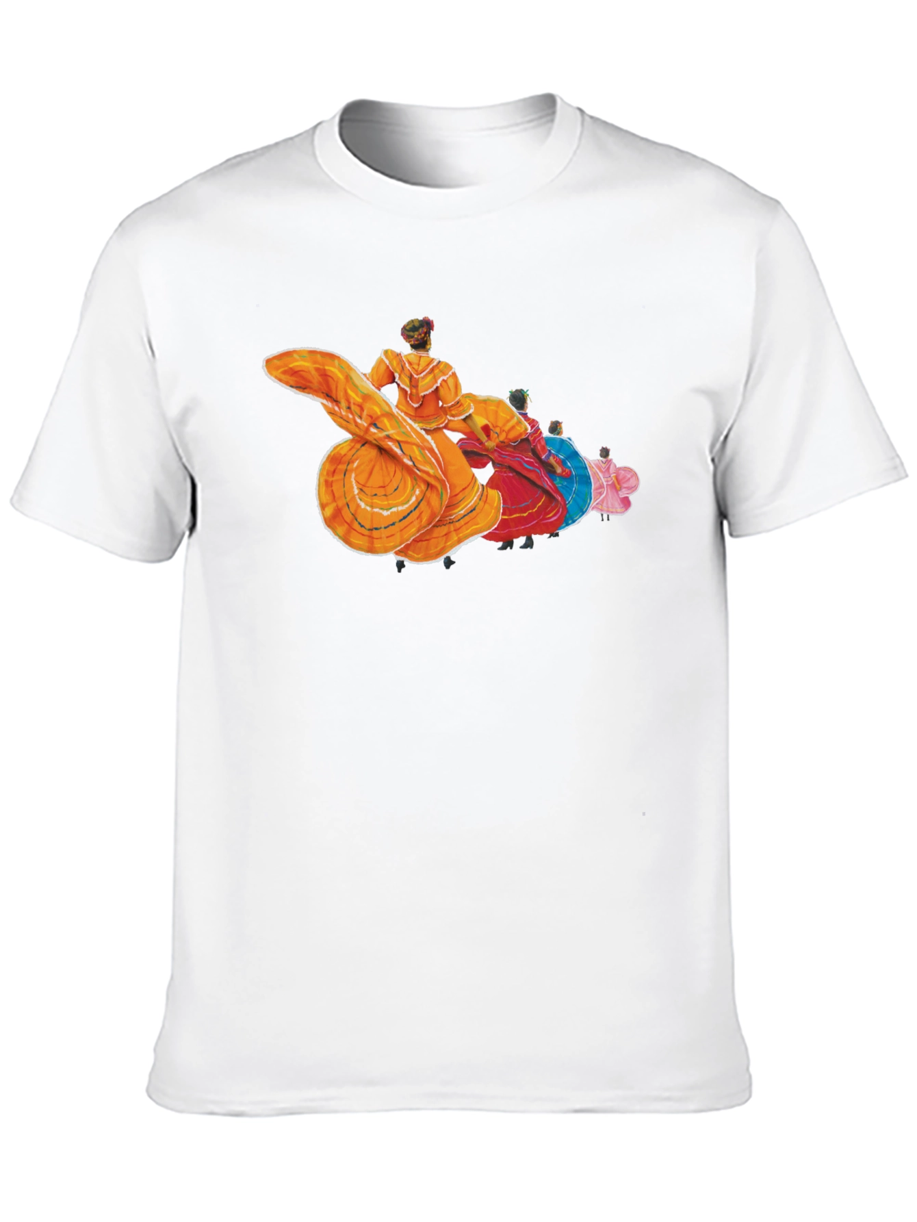 Dancing Ladies Graphic Tee - Black Cotton T-Shirt