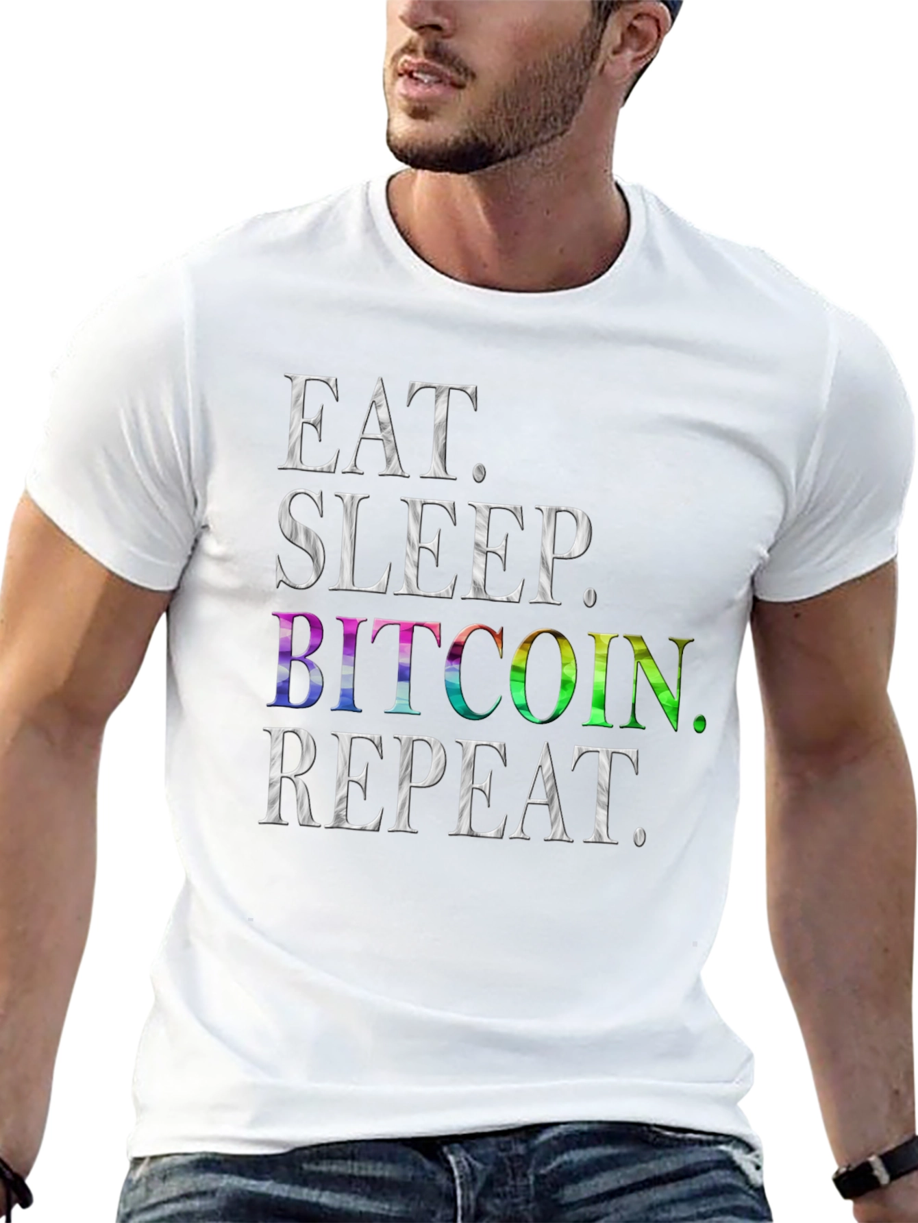 Eat Sleep Bitcoin Repeat Graphic Tee