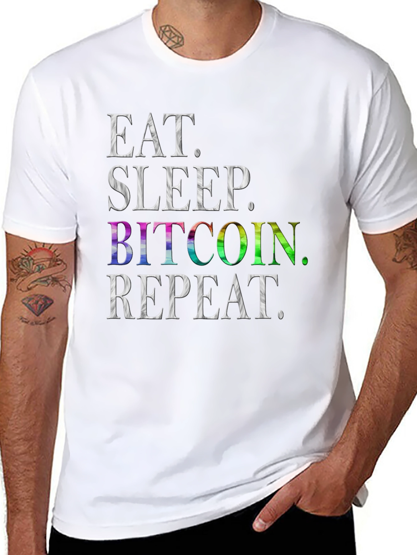 Eat Sleep Bitcoin Repeat Graphic Tee