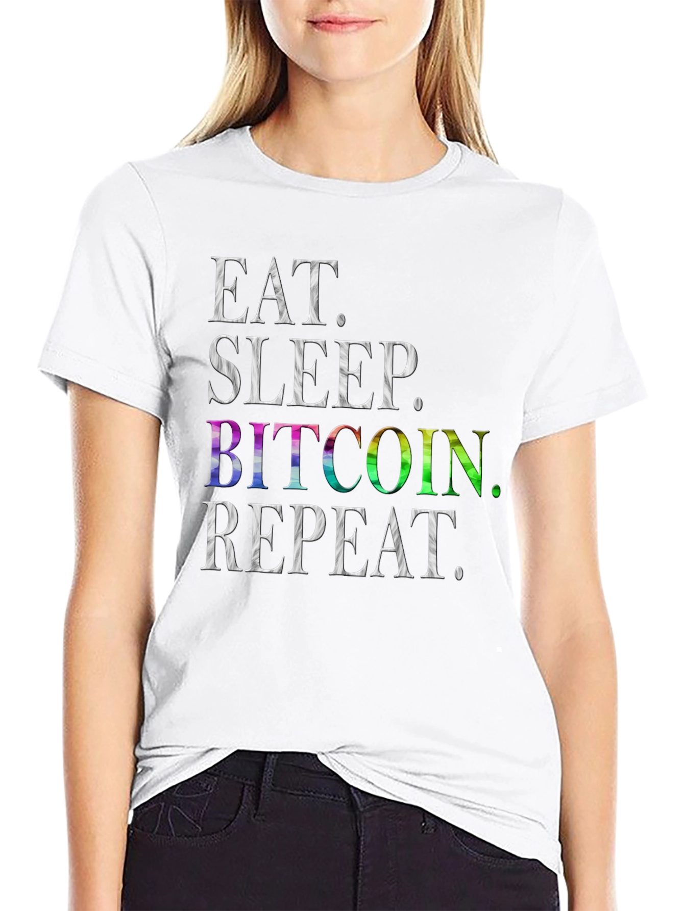 Eat Sleep Bitcoin Repeat Graphic Tee