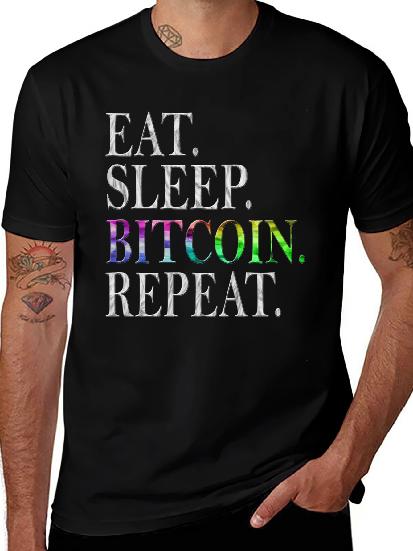 Eat Sleep Bitcoin Repeat Graphic Tee