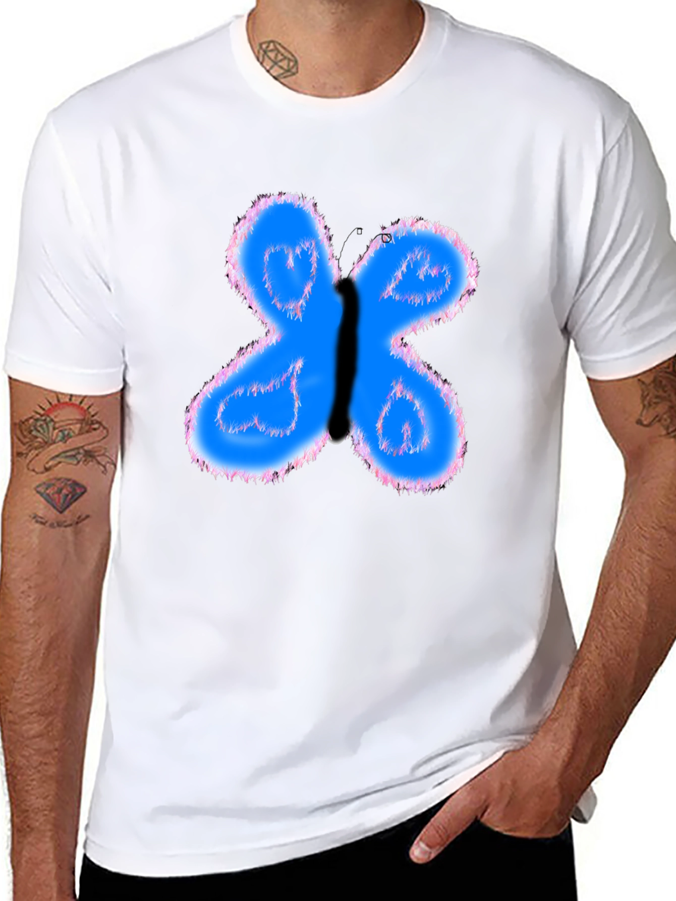 Butterfly Heart Graphic Tee - Soft Cotton Comfort