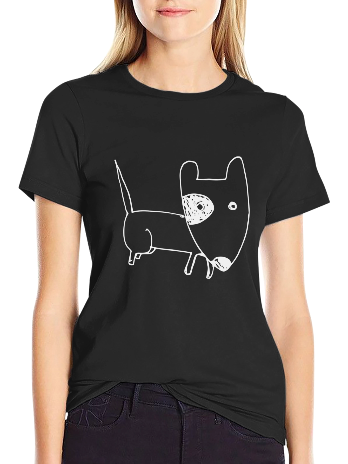 Funky Dog Graphic Tee - Cool Black T-Shirt