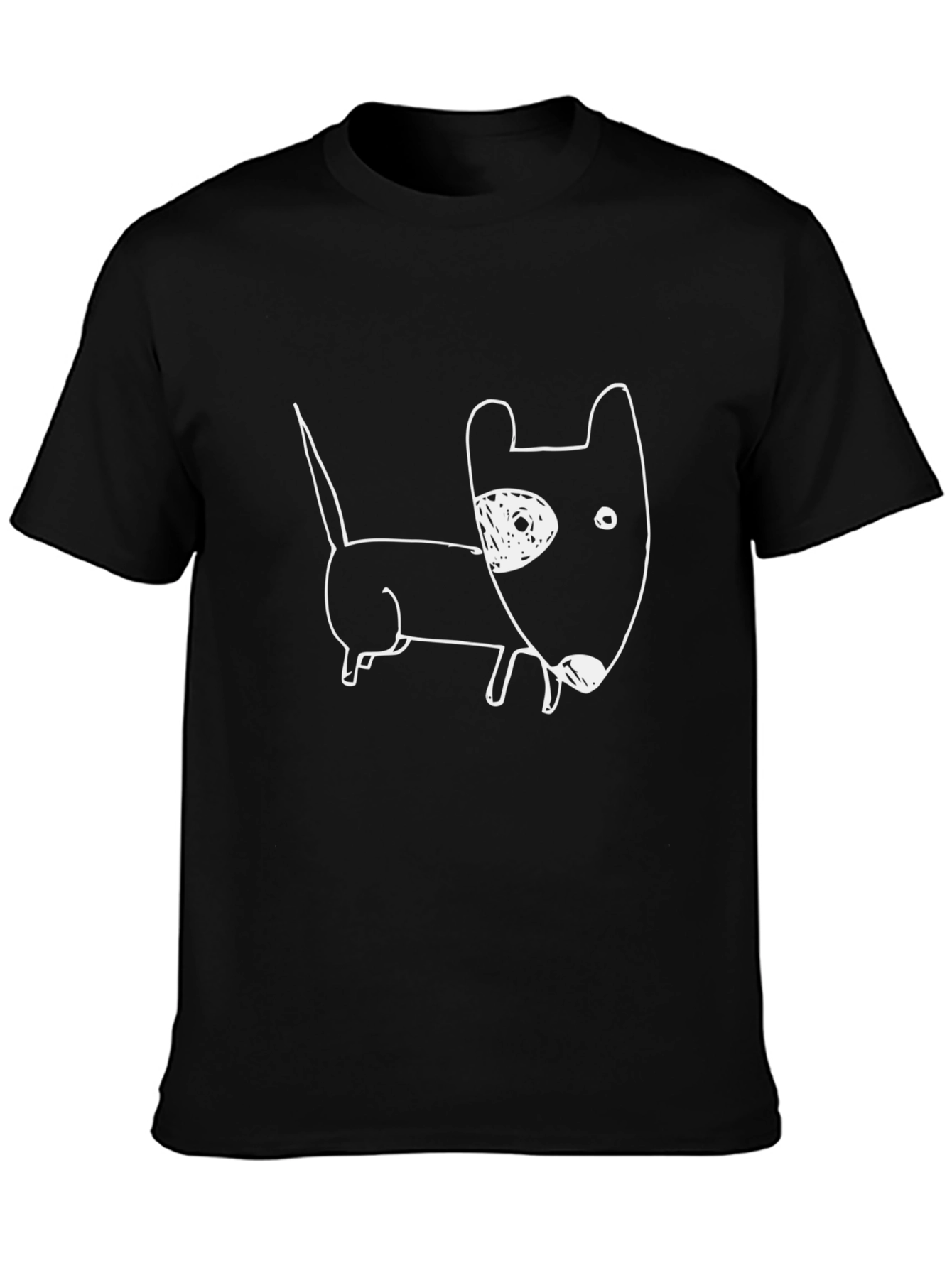 Funky Dog Graphic Tee - Cool Black T-Shirt
