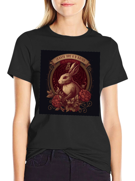 Rabbit Floral Graphic Tee