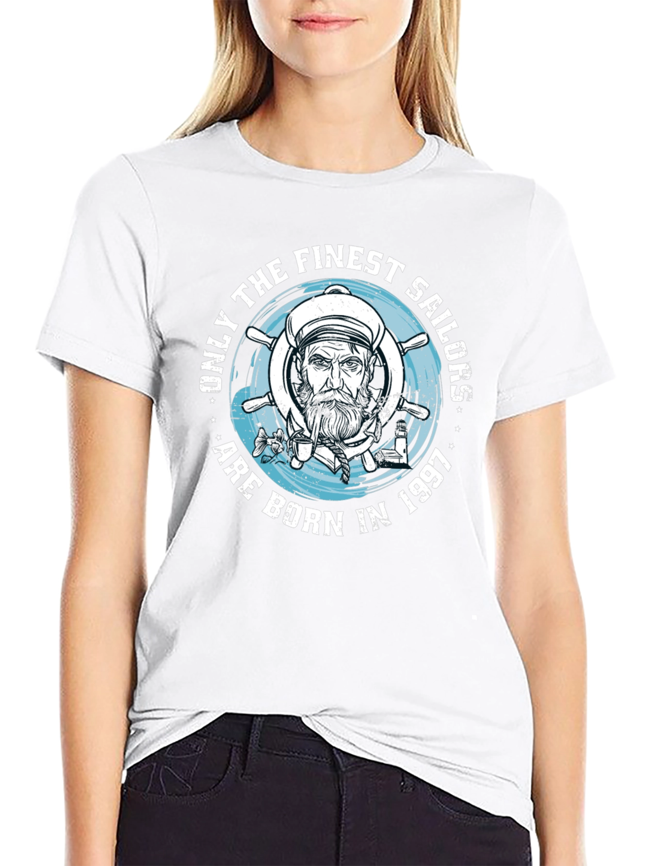 Finest Sailor Born 1997 Black Graphic Tee