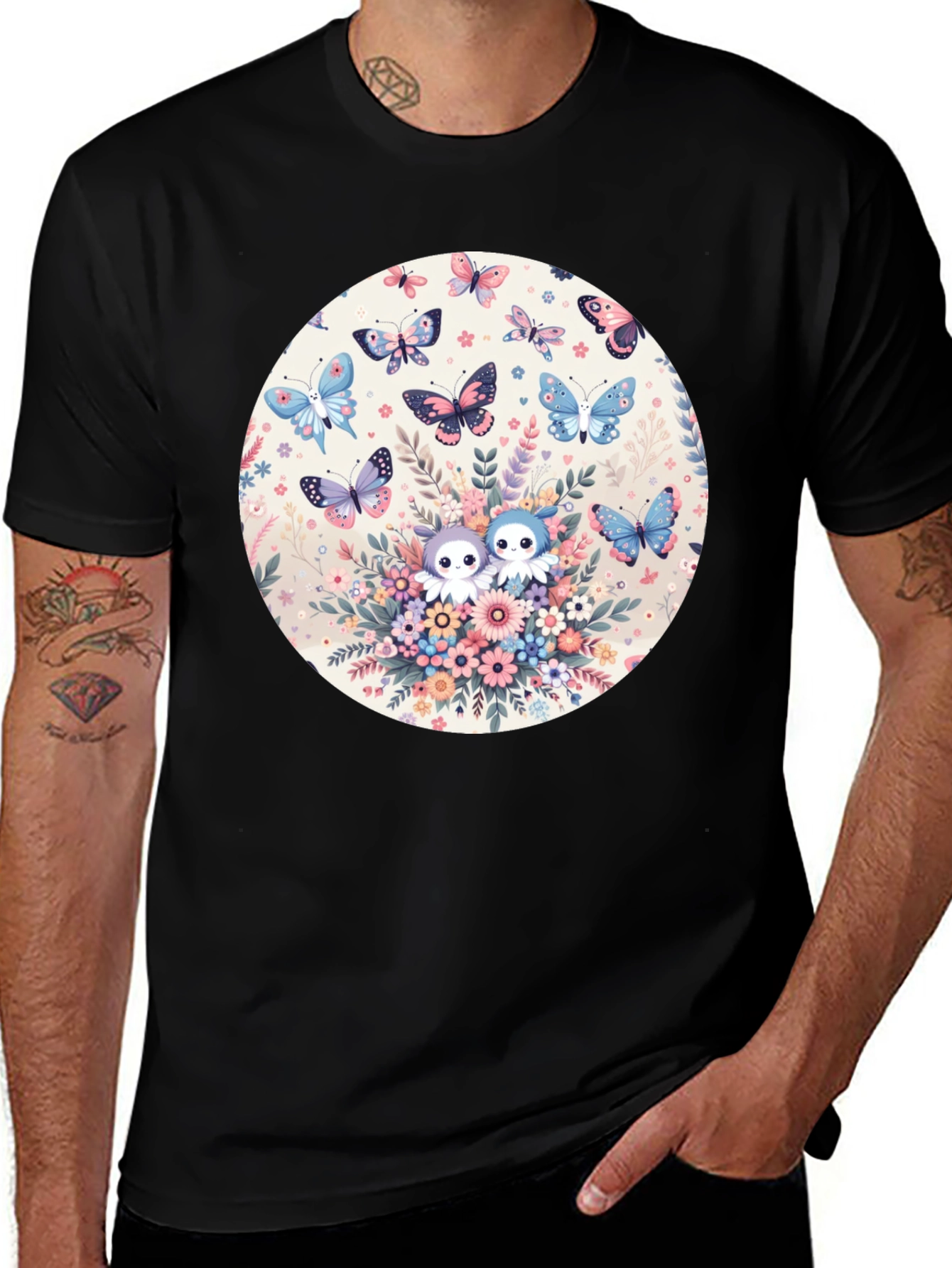 Butterfly & Owl Graphic Tee