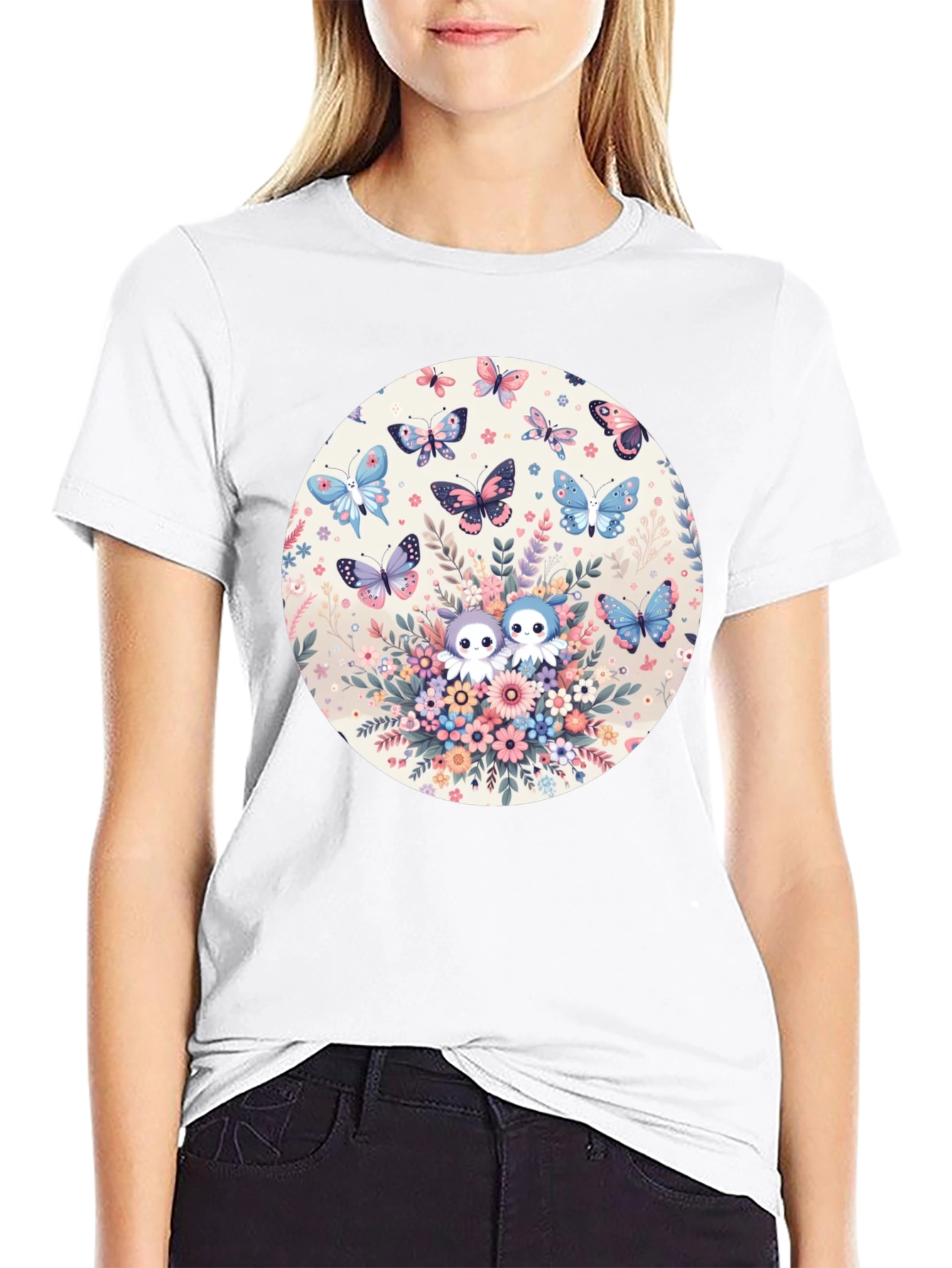 Butterfly & Owl Graphic Tee