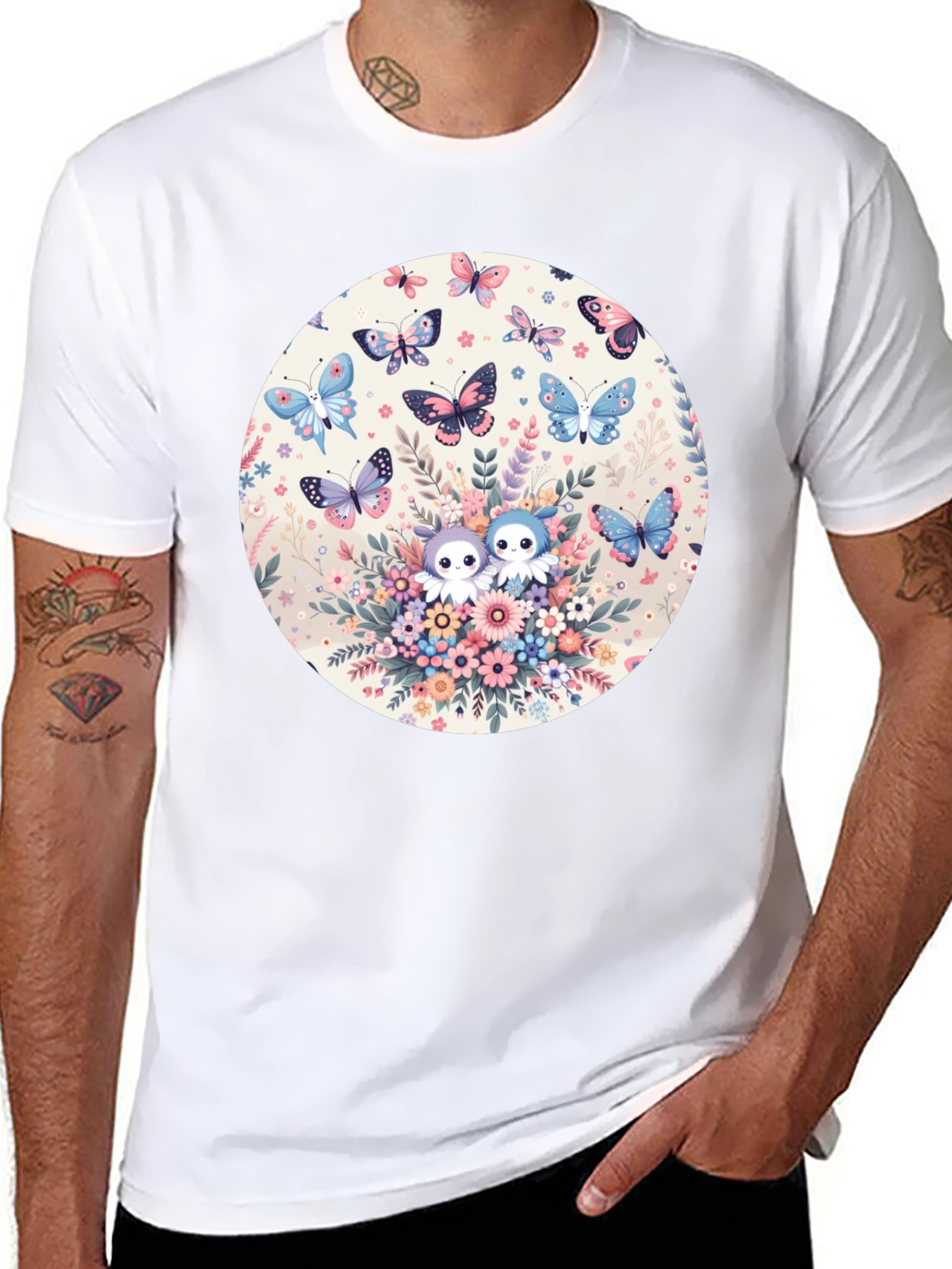 Butterfly & Owl Graphic Tee