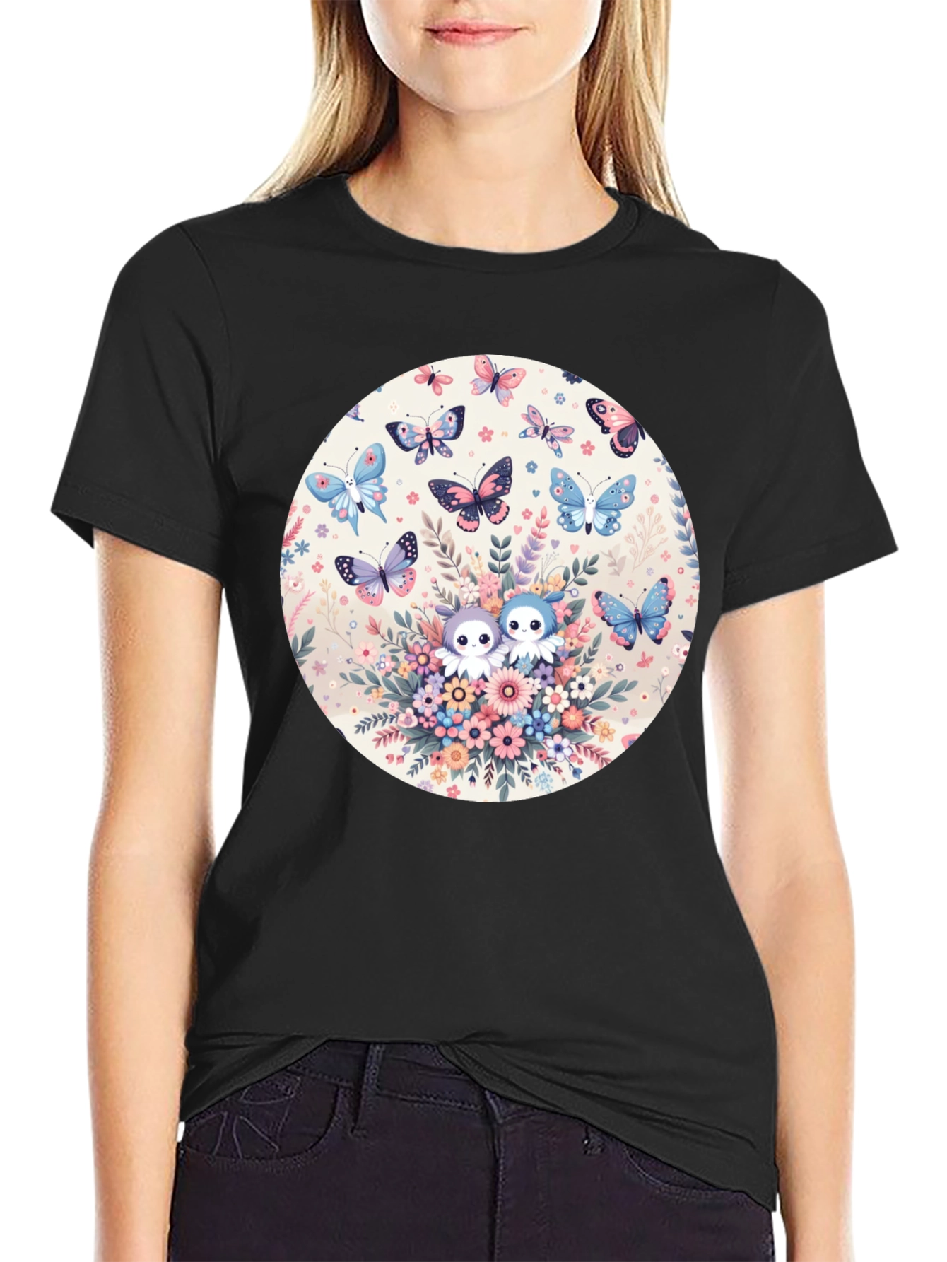 Butterfly & Owl Graphic Tee