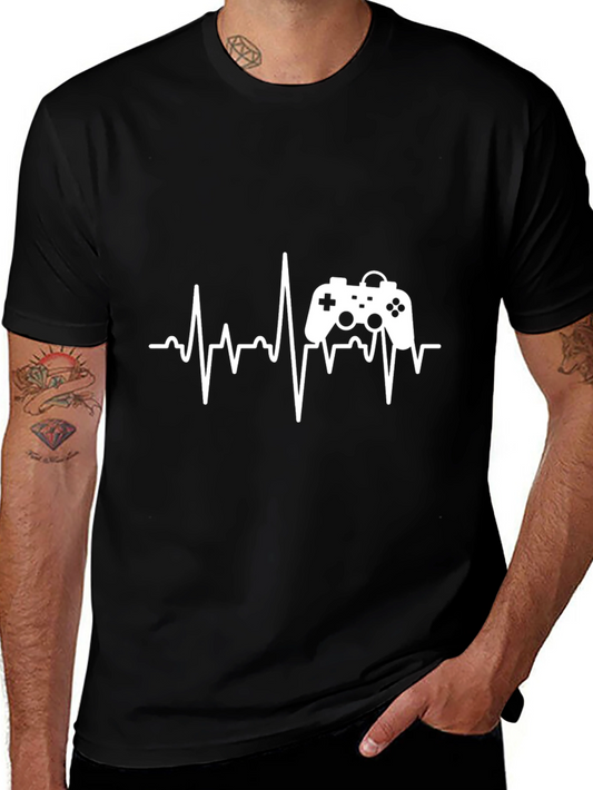 Gamer Heartbeat T-Shirt - Black