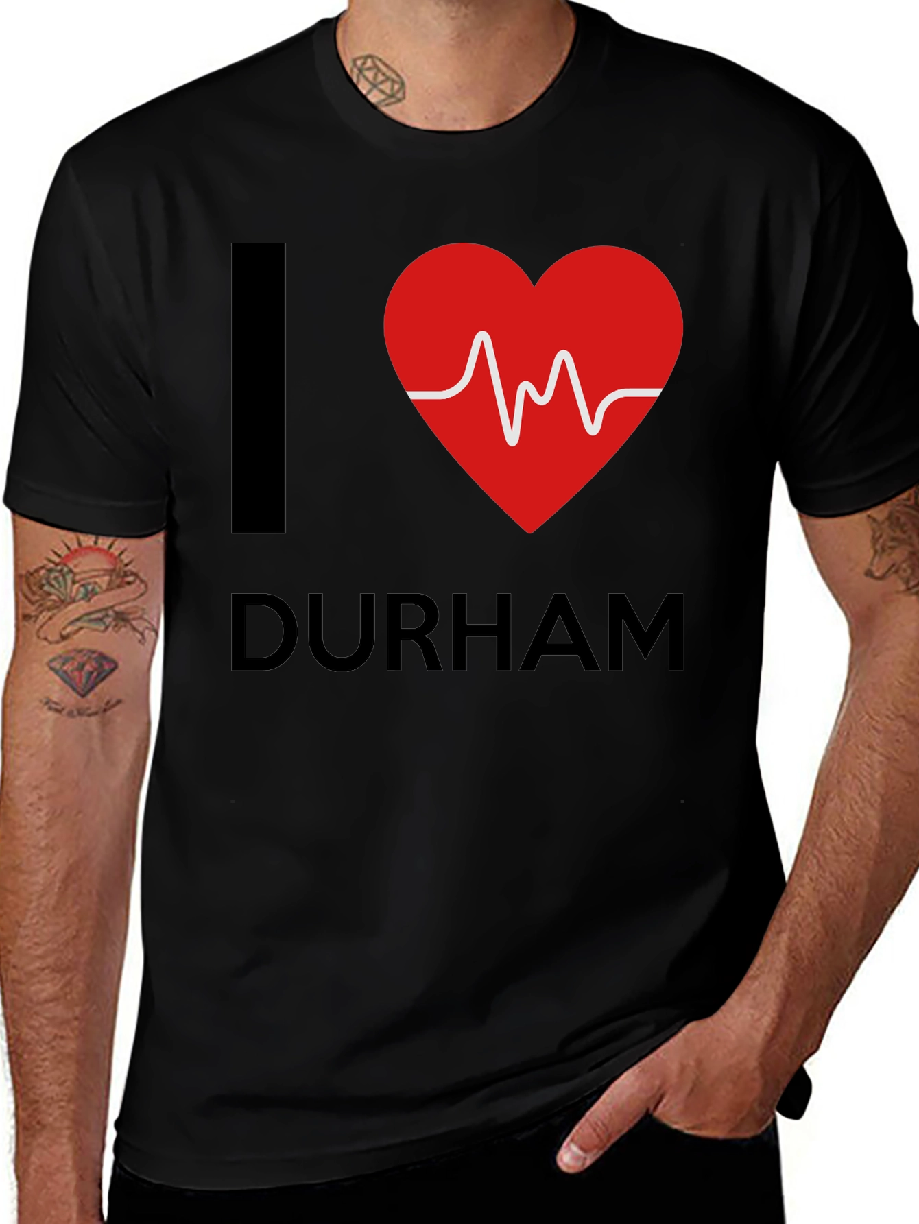 I Heart Durham T-Shirt - Trendy Graphic Tee