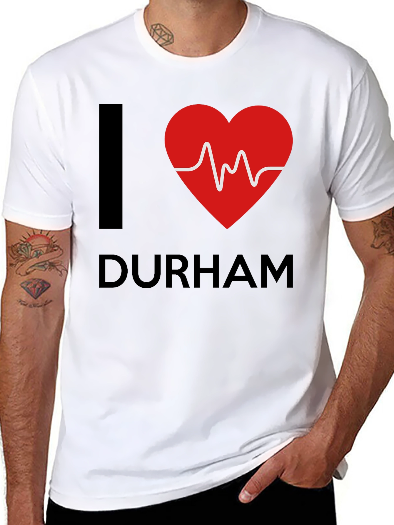 I Heart Durham T-Shirt - Trendy Graphic Tee