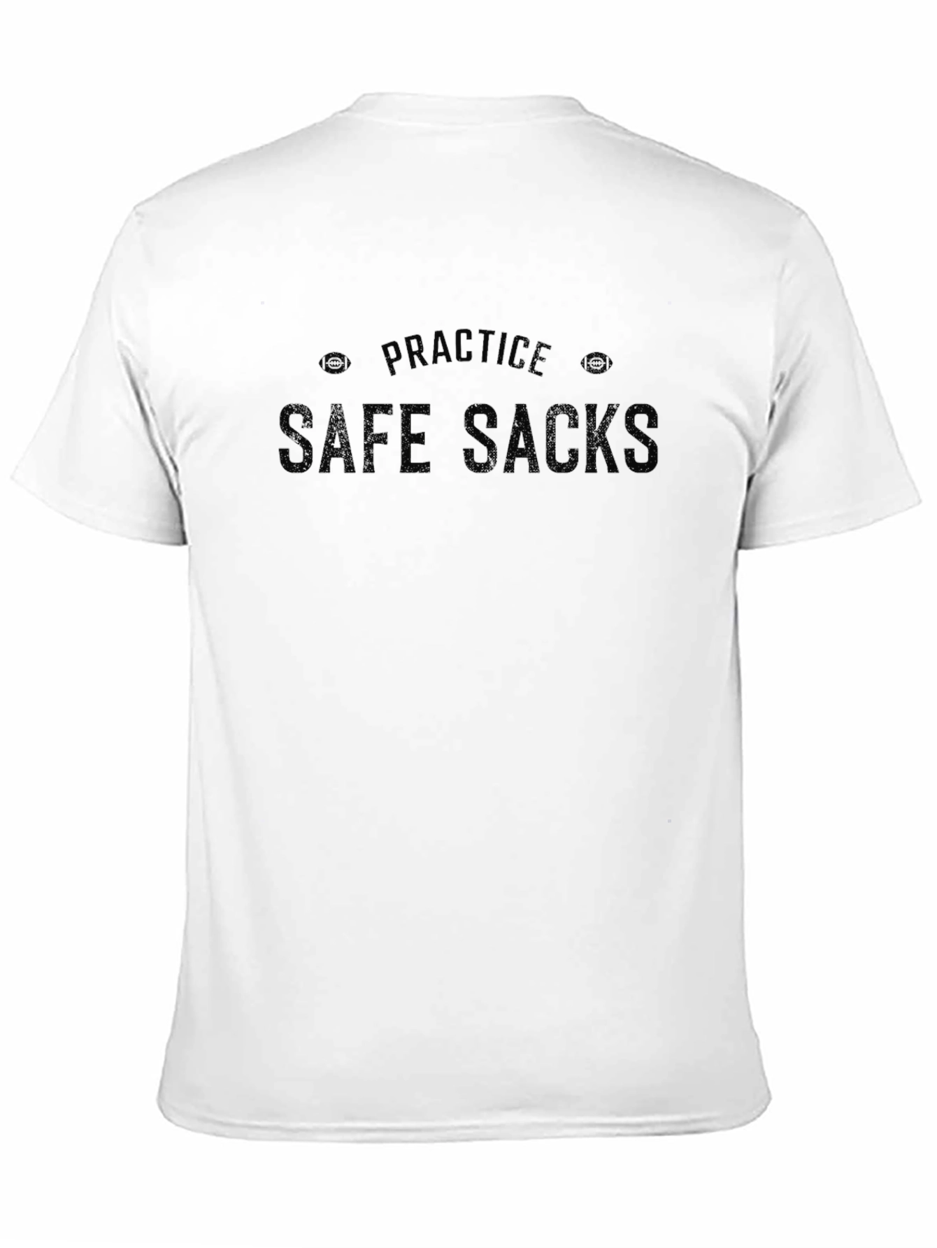 Practice Safe Sacks Graphic T-Shirt - Black