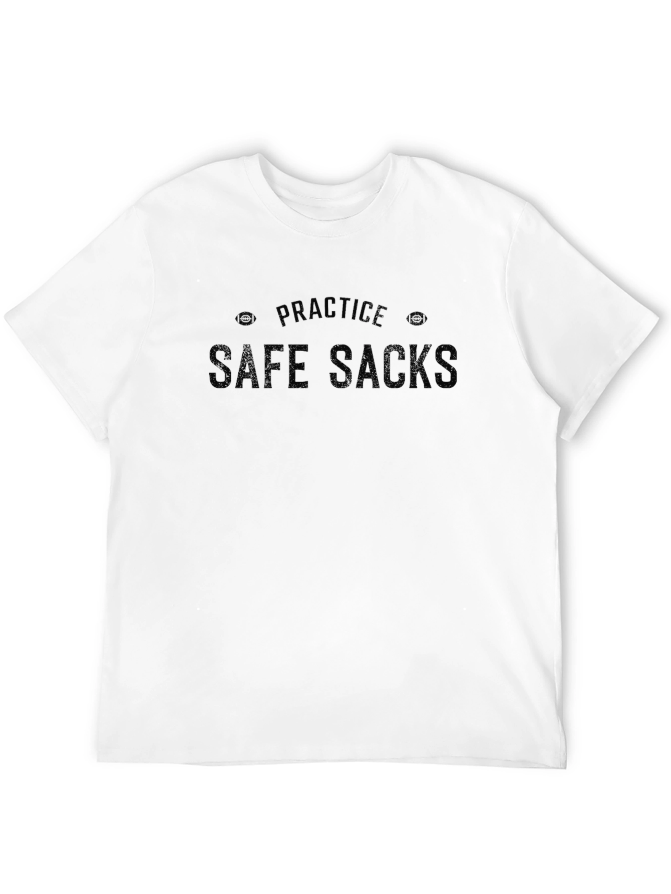 Practice Safe Sacks Graphic T-Shirt - Black