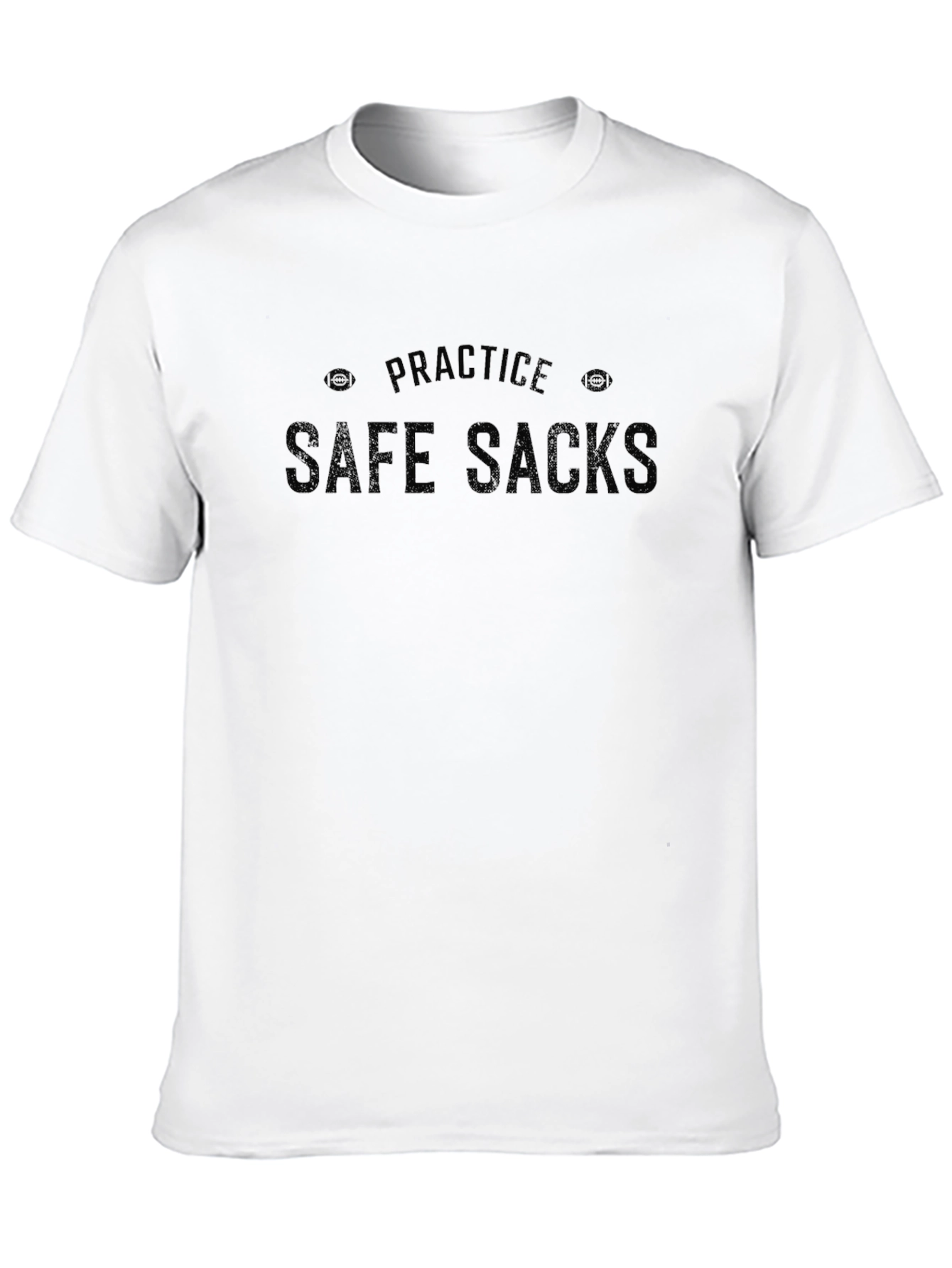 Practice Safe Sacks Graphic T-Shirt - Black