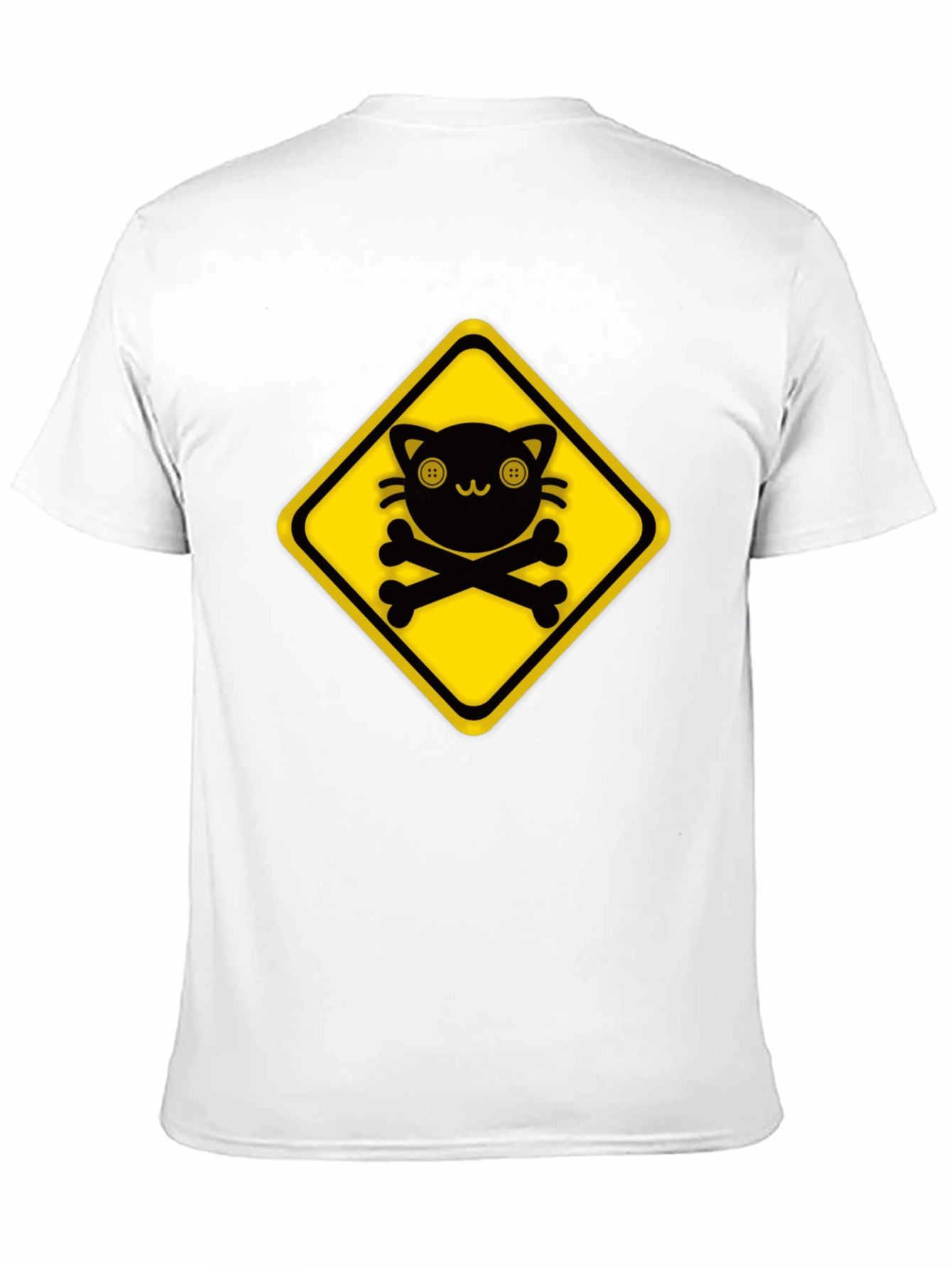 Warning: Cute Cat Crossbones Graphic Tee