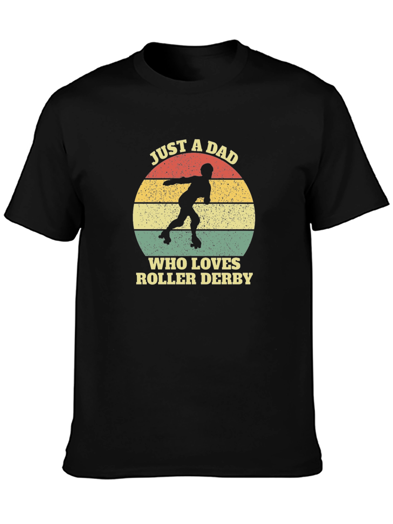 Just A Dad Who Loves Roller Derby Graphic Tee
