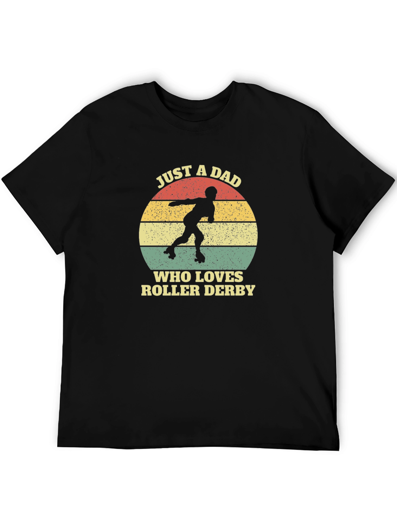 Just A Dad Who Loves Roller Derby Graphic Tee