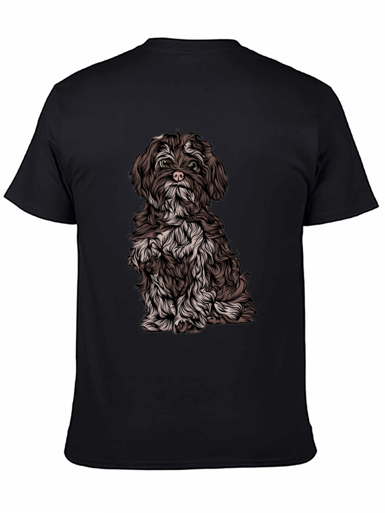 Dog Graphic Black T-Shirt - Casual Style