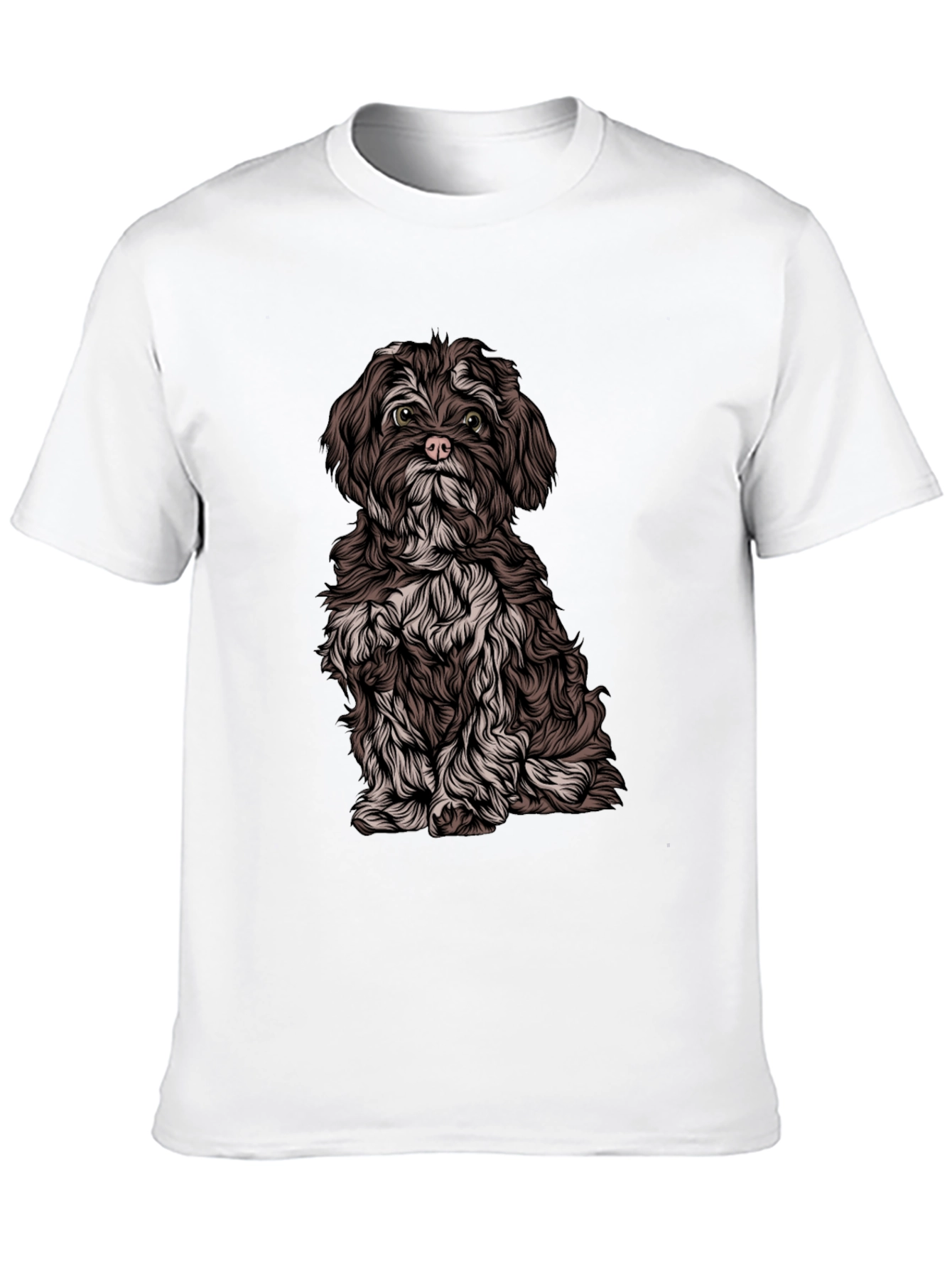 Dog Graphic Black T-Shirt - Casual Style