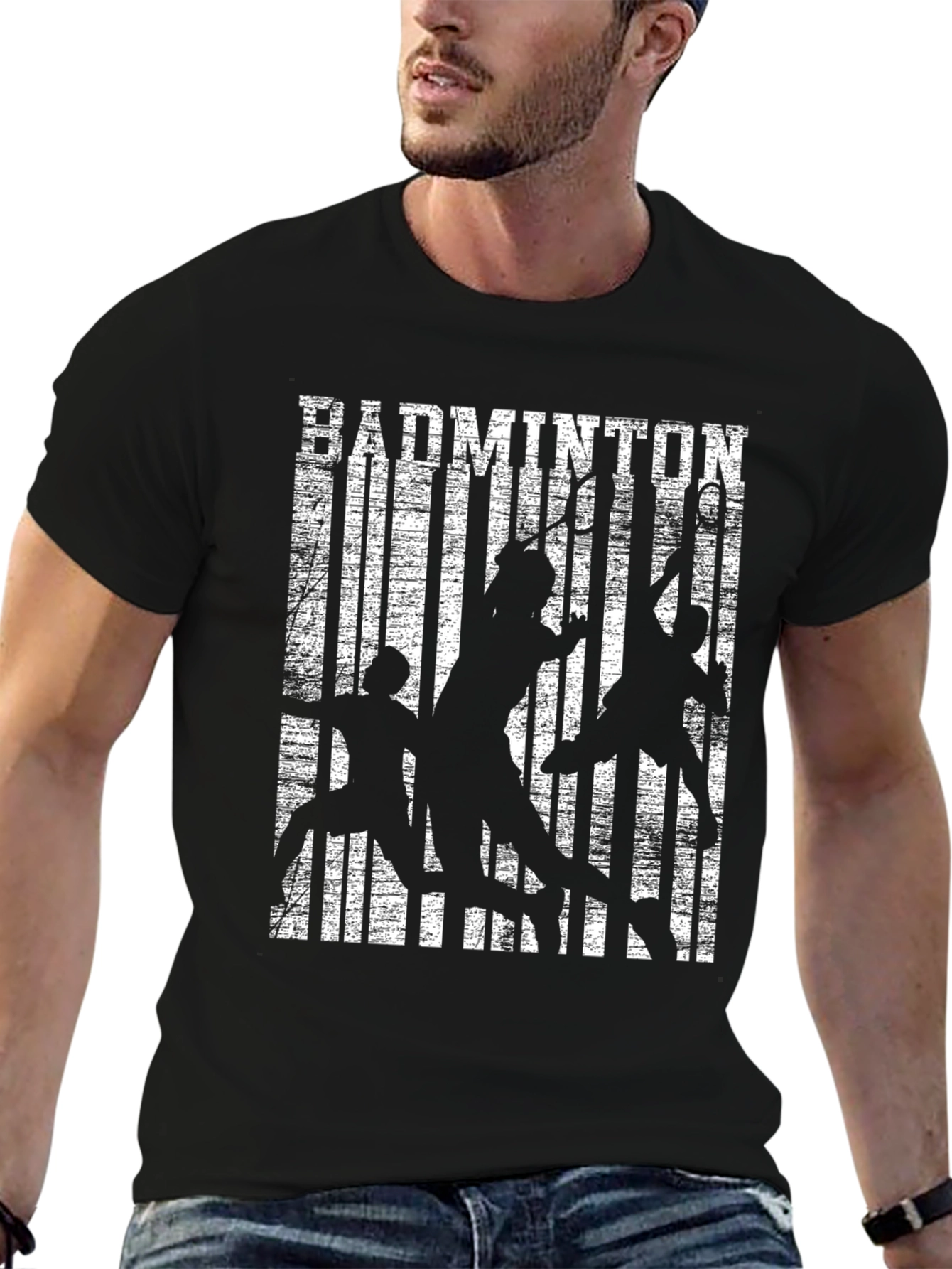 Badminton Player Graphic T-Shirt
