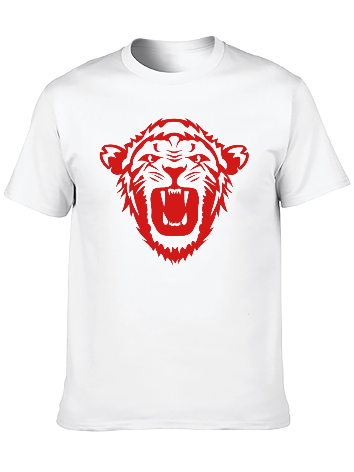 Black T-Shirt with Red Tiger Graphic