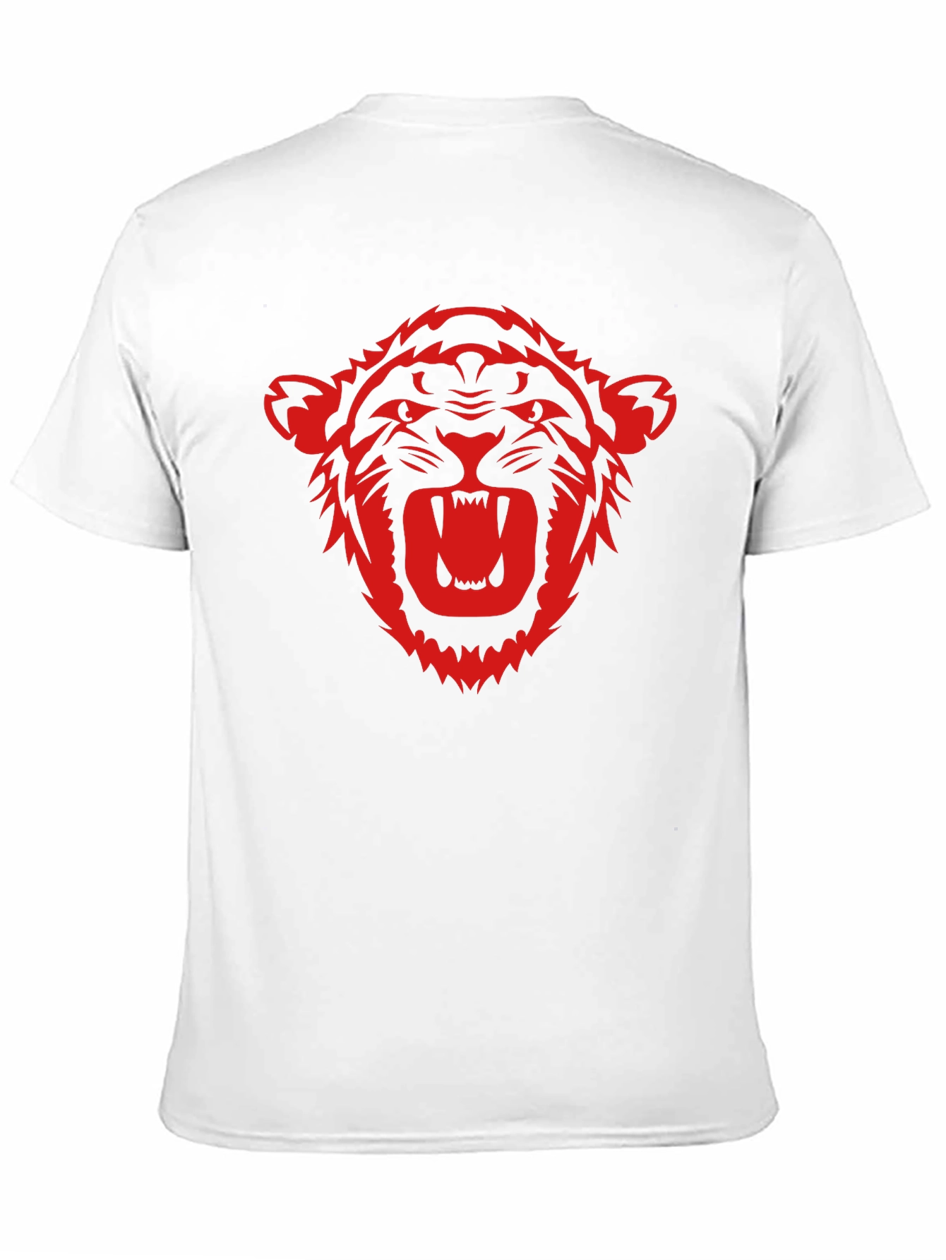 Black T-Shirt with Red Tiger Graphic