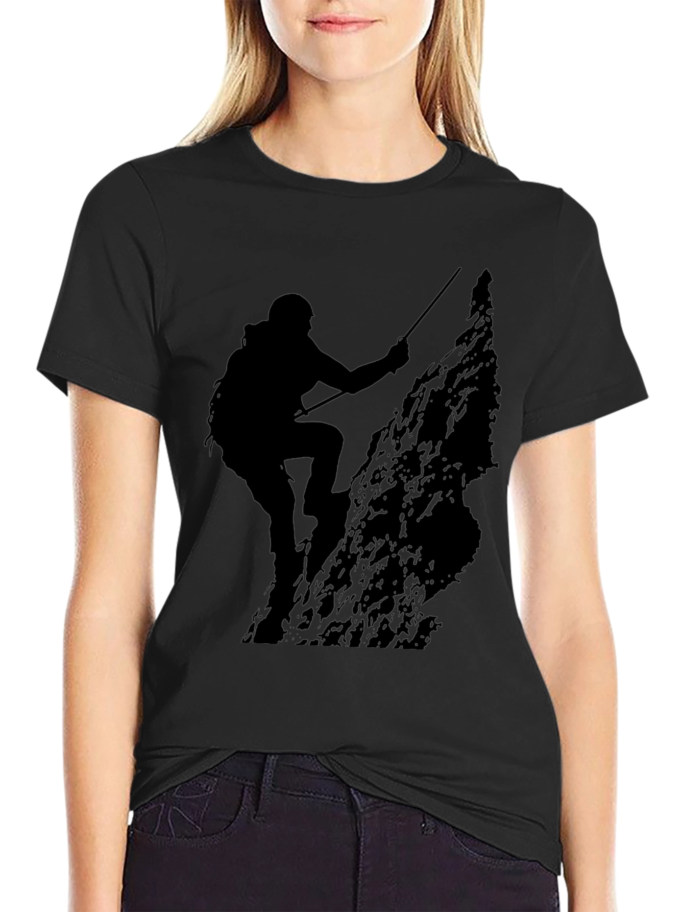 Climbing Silhouette Black T-Shirt