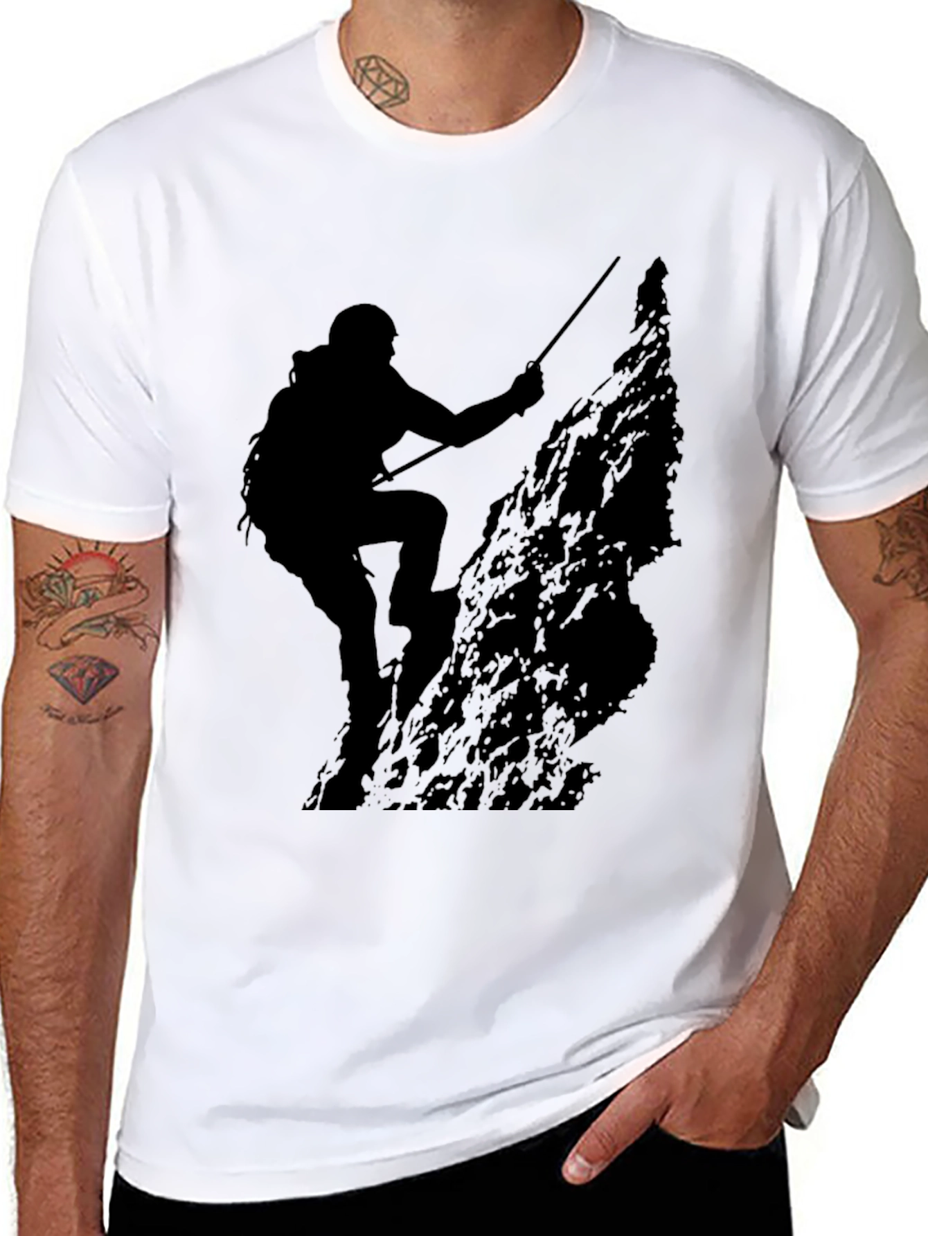 Climbing Silhouette Black T-Shirt