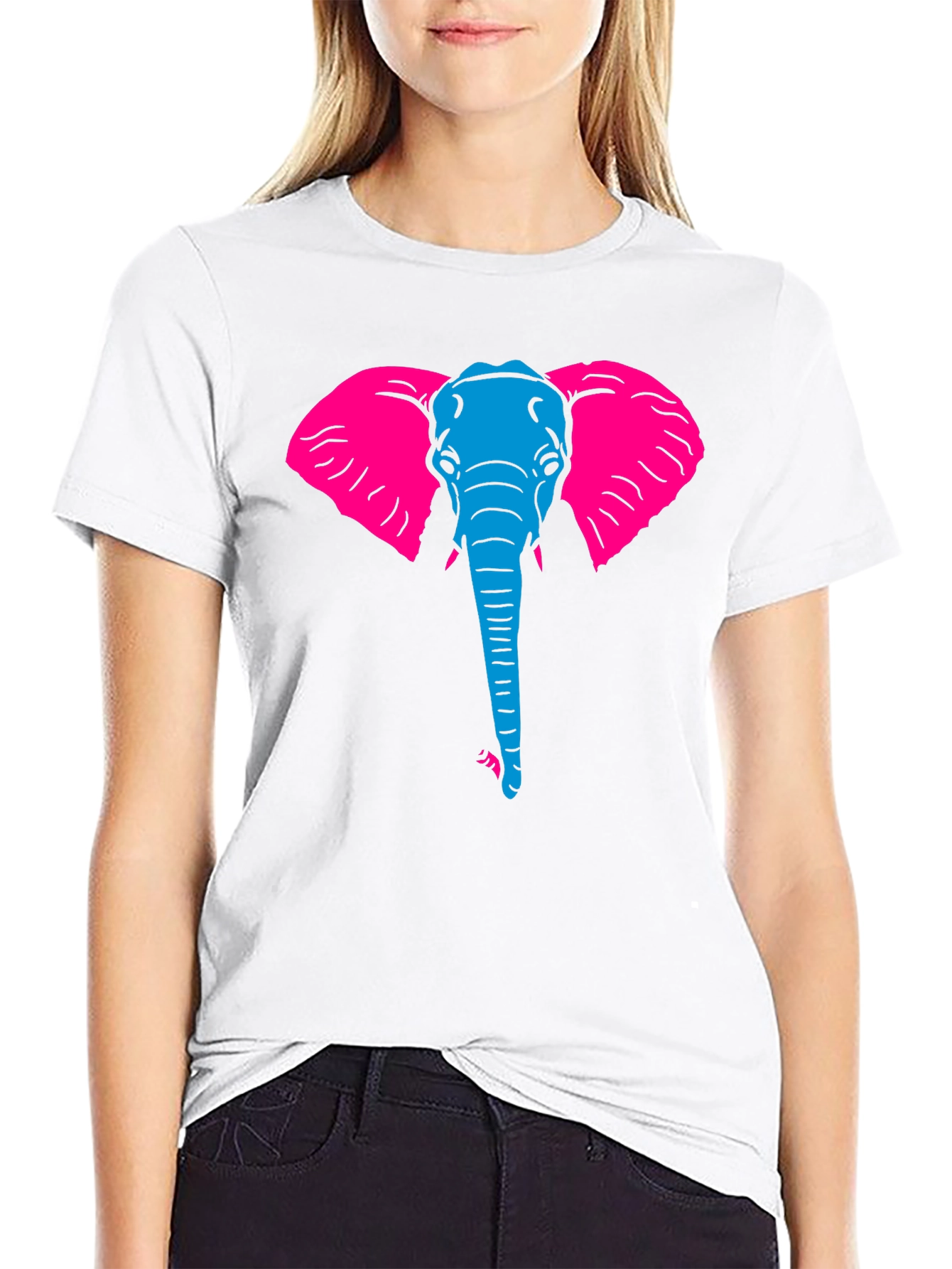 Cool Elephant Graphic Black T-Shirt